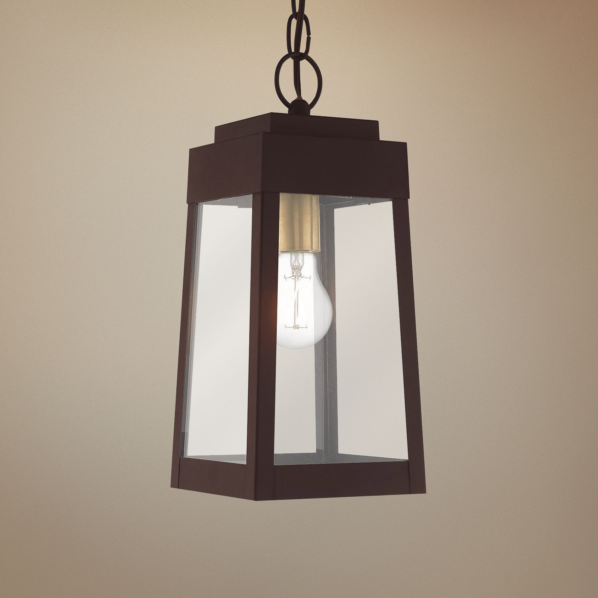 Oslo 6 1/4" Wide Bronze Outdoor Lantern Mini Pendant Light