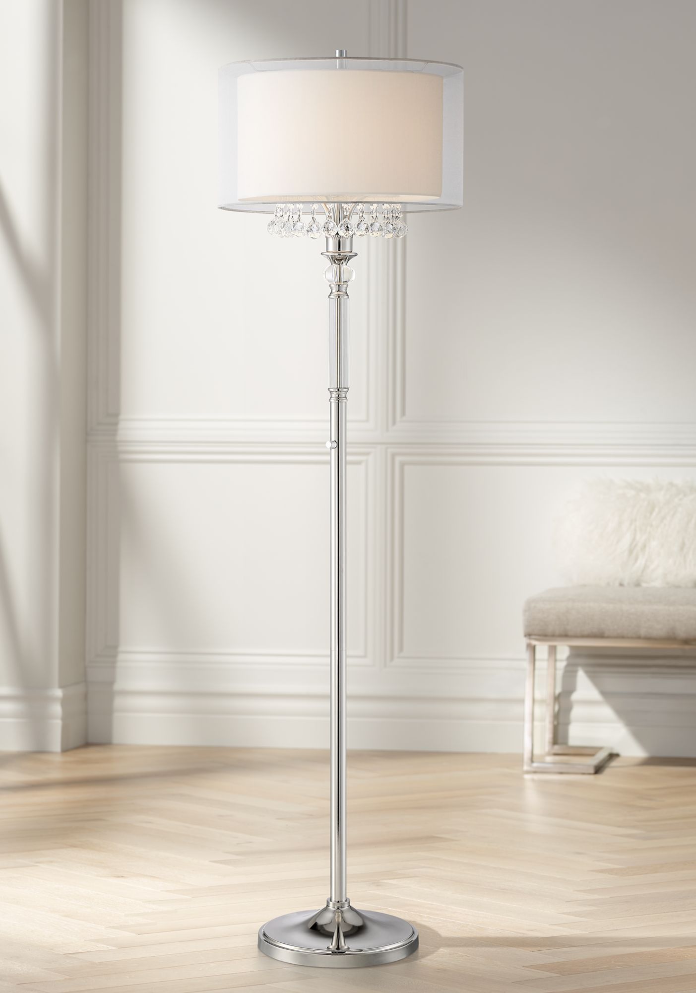 Possini Euro Lindy Crystal Dangle Floor Lamp