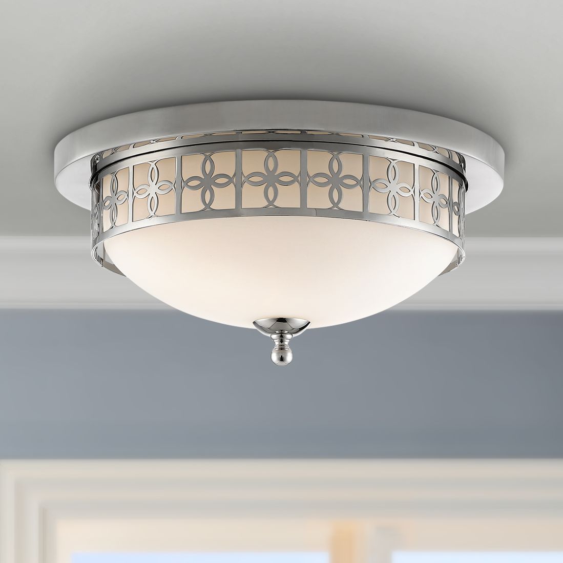 Anniversary 13 1/2" Wide Polished Nickel Ceiling Light
