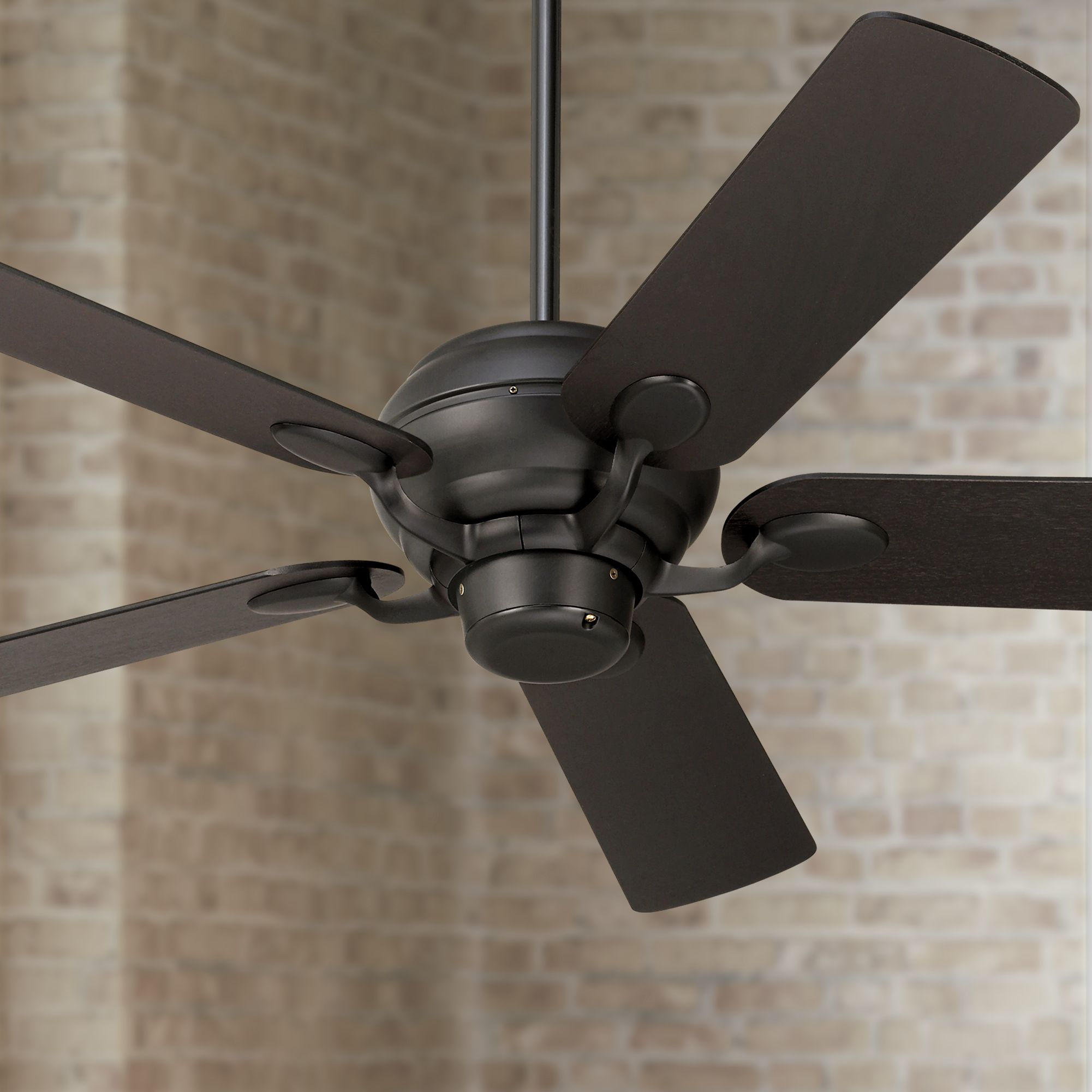 52" Casa Optima Black Espresso Curved Tip Blades Ceiling ...