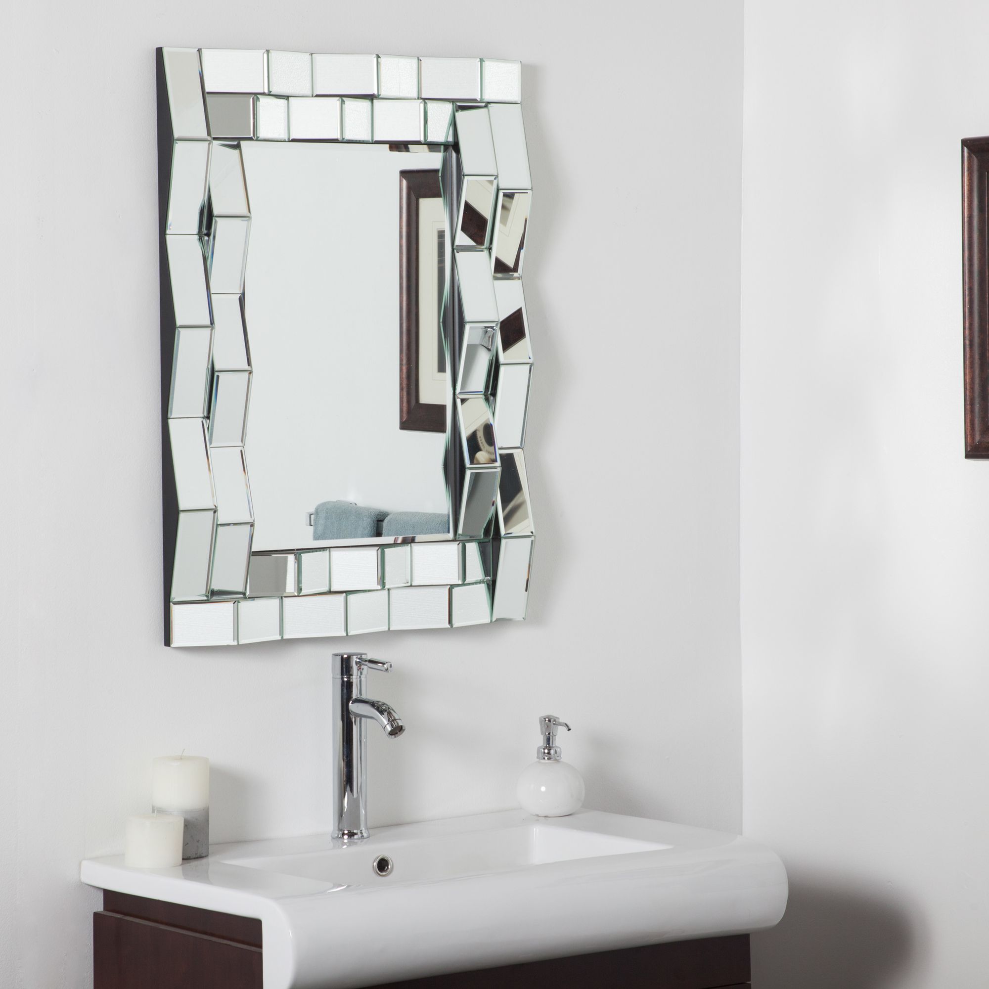 Iso 31 1/2" x 23 Multi-Dimension Frameless Wall Mirror