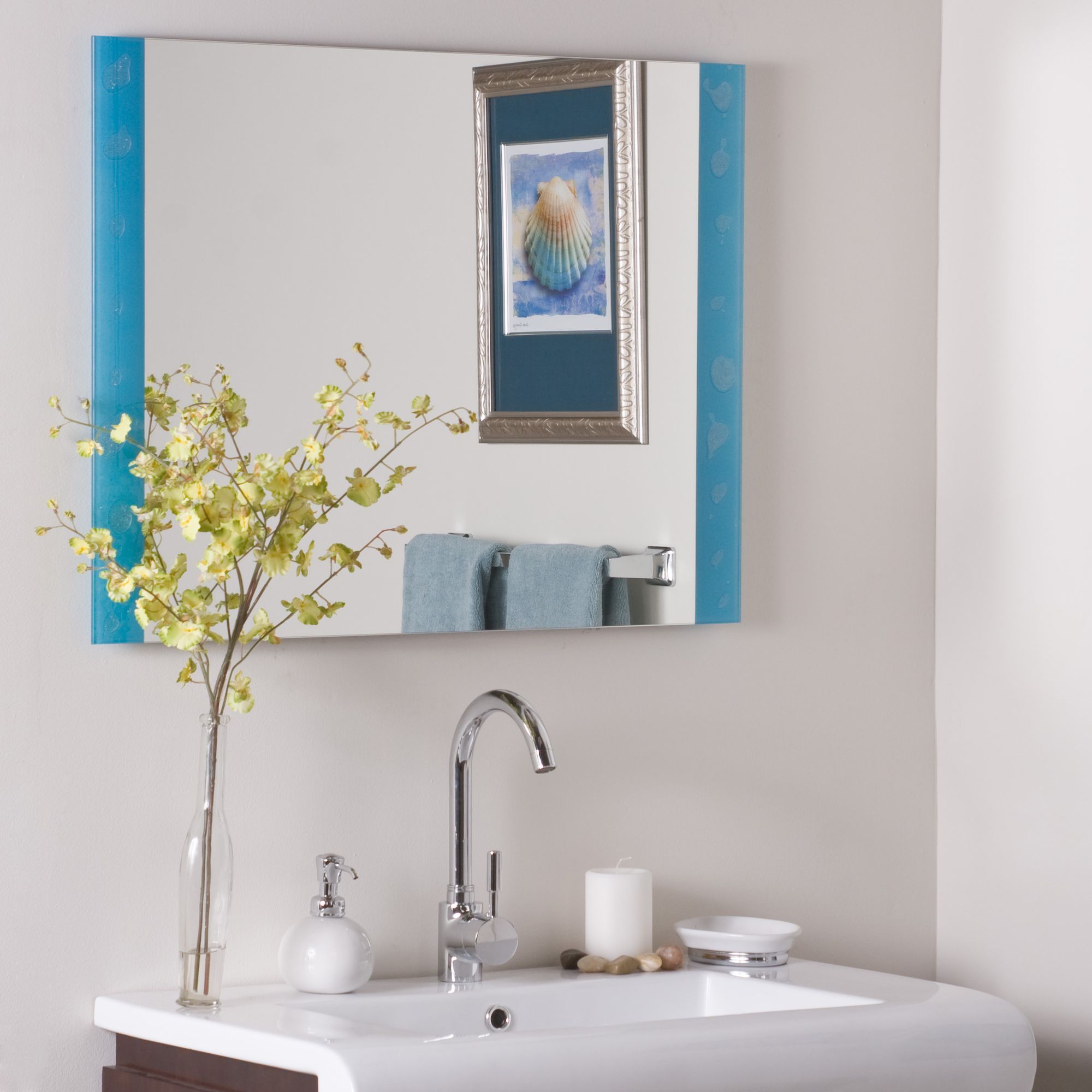 The Spa 31 1/2" x 23 Frameless Bathroom Wall Mirror