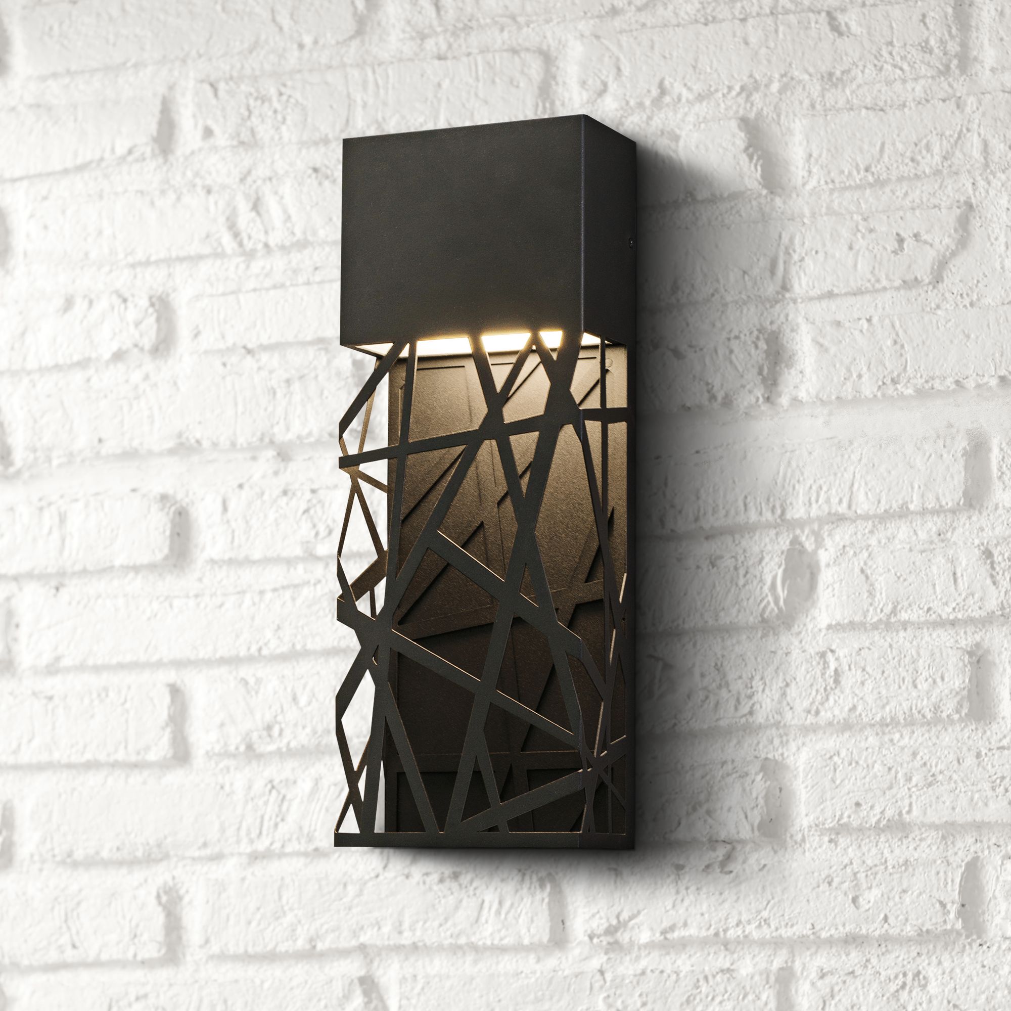 Boon 16" High Black Powder Coated LED Outdoor Wall Light