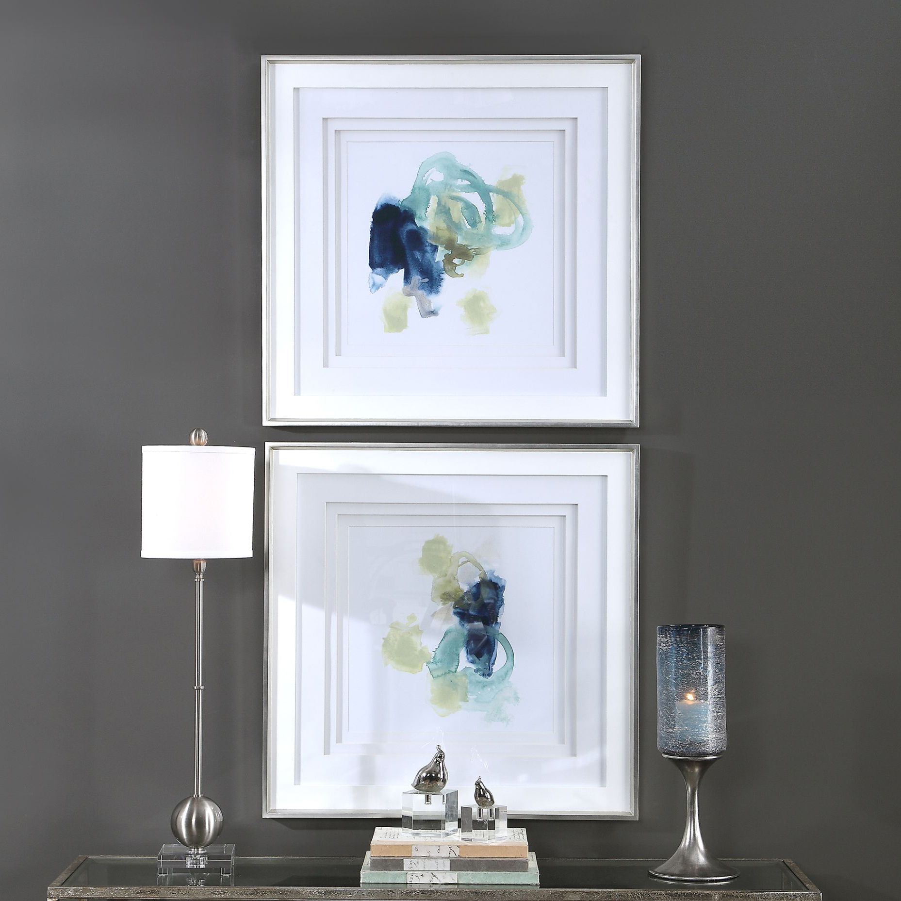 Integral Motion 32" Square 2-Piece Framed Wall Art Set