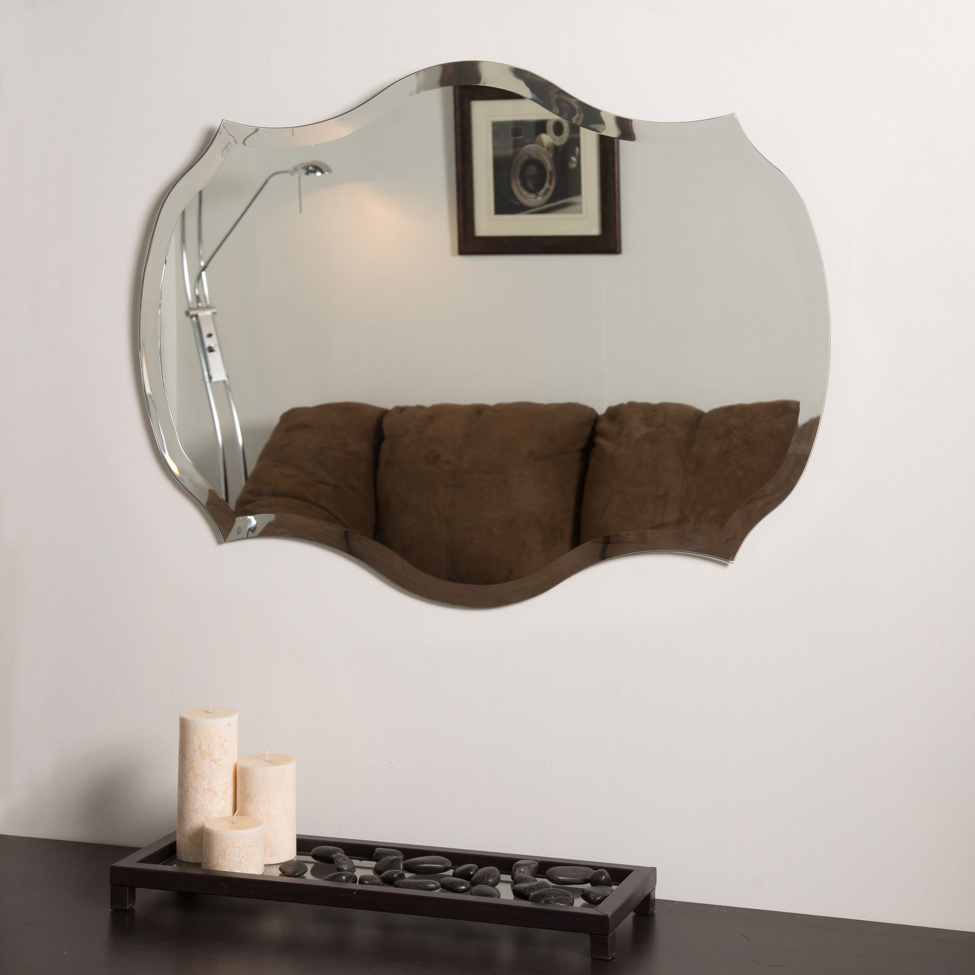 Mason 23" x 31" Oval Frameless Bathroom Wall Mirror
