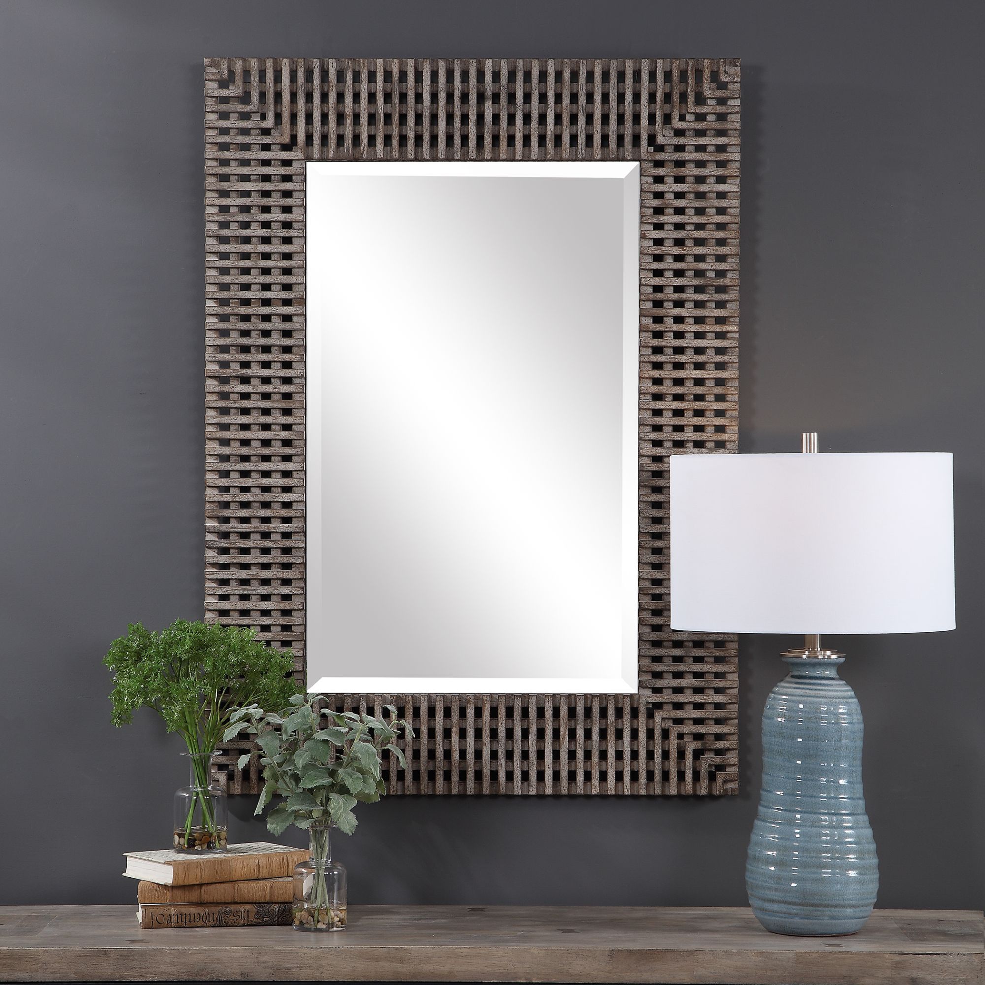 Uttermost Tarquin Dark Gray 32" x 44" Wall Mirror