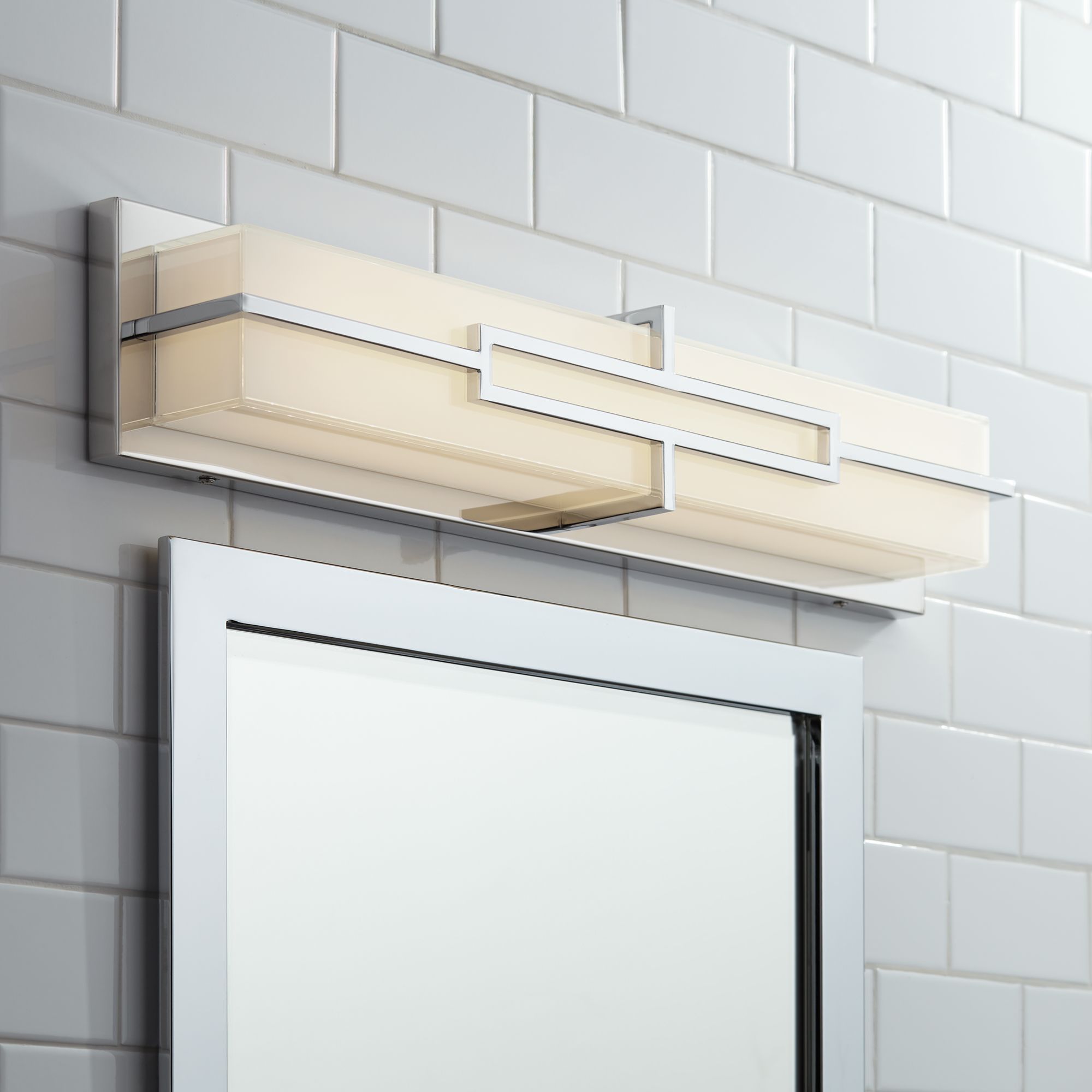 Possini Euro Melfort  26"W Modern Chrome LED Bath Light