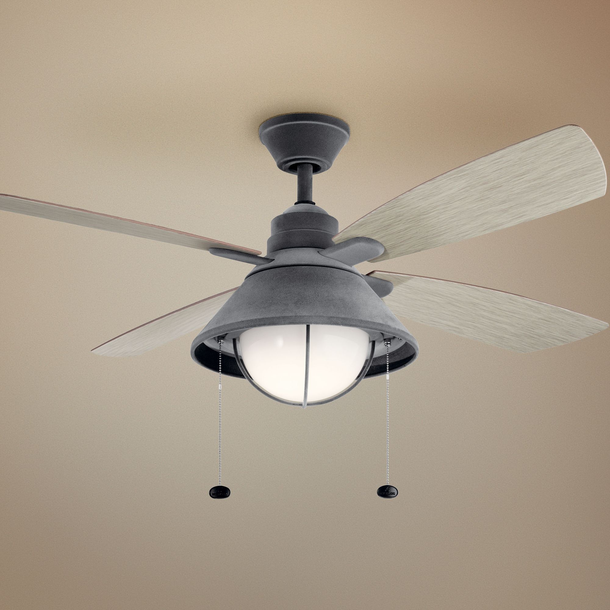 54" Kichler Seaside Weathered Zinc LED Outdoor Ceiling Fan