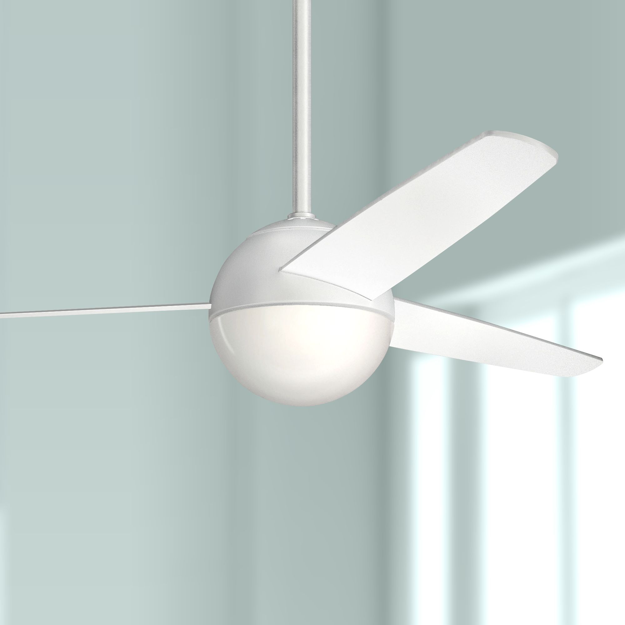 56" Kichler Bisc Matte White Modern LED Ceiling Fan
