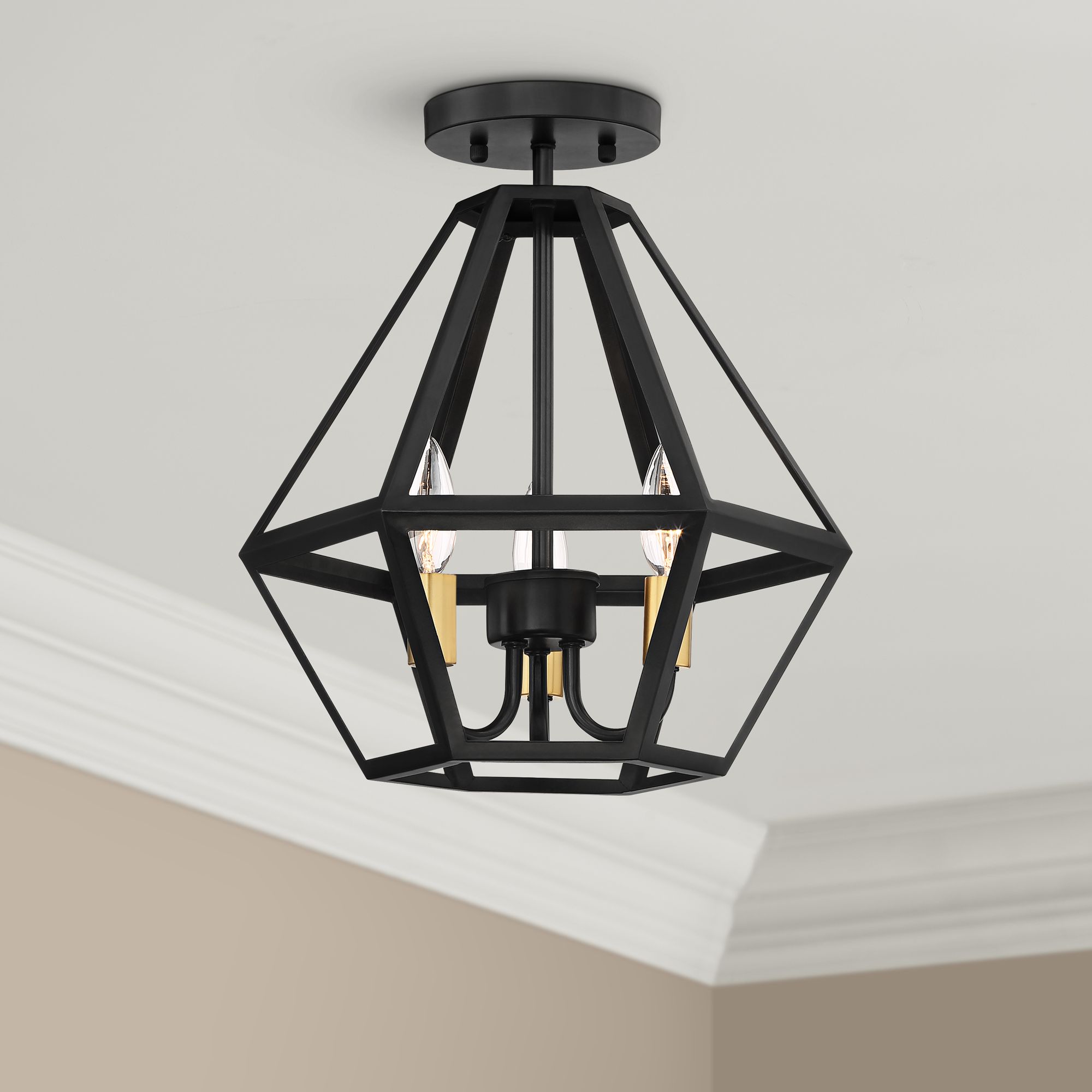 black modern ceiling light