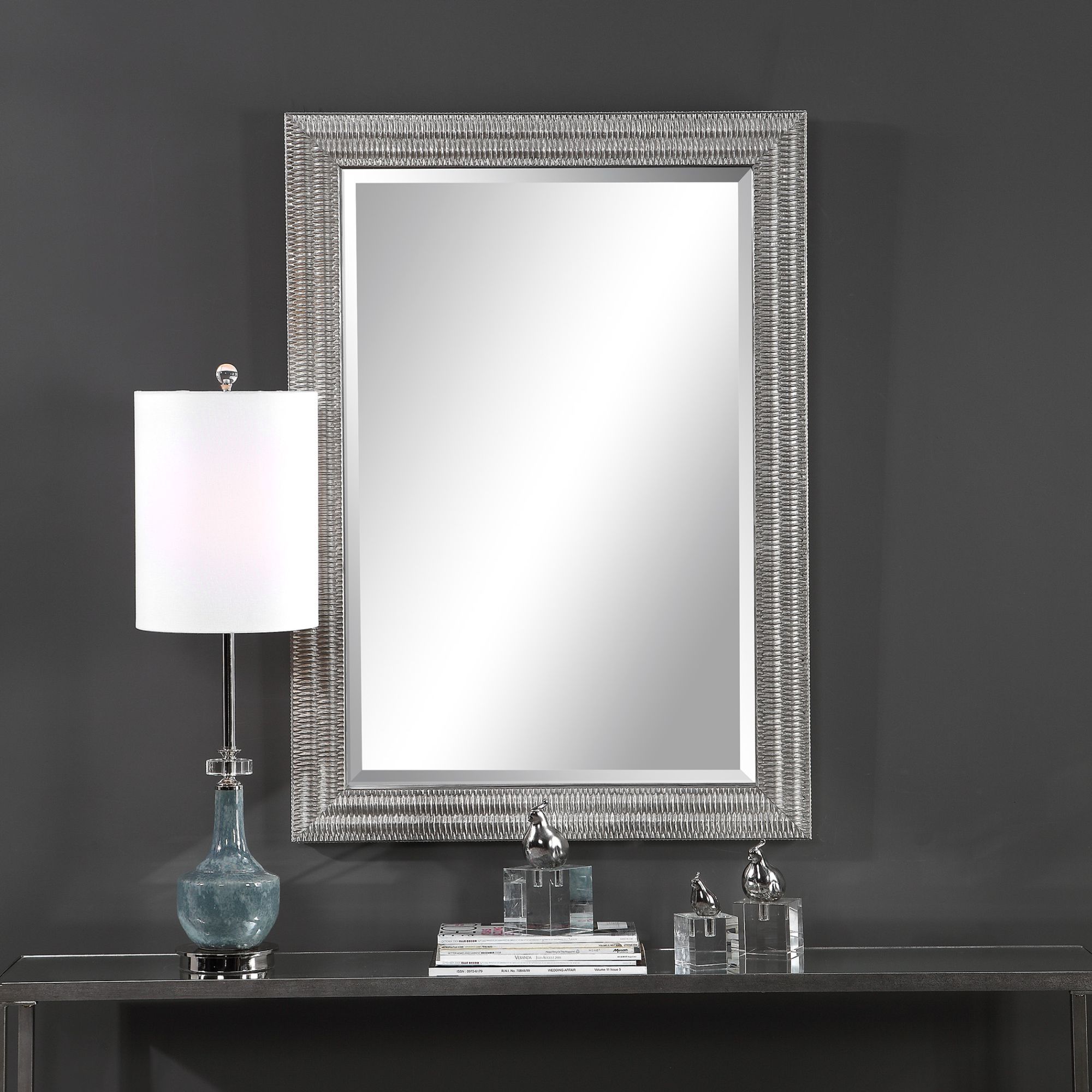 Uttermost Alwin Silver Leaf 29 1/2" x 41 Wall Mirror