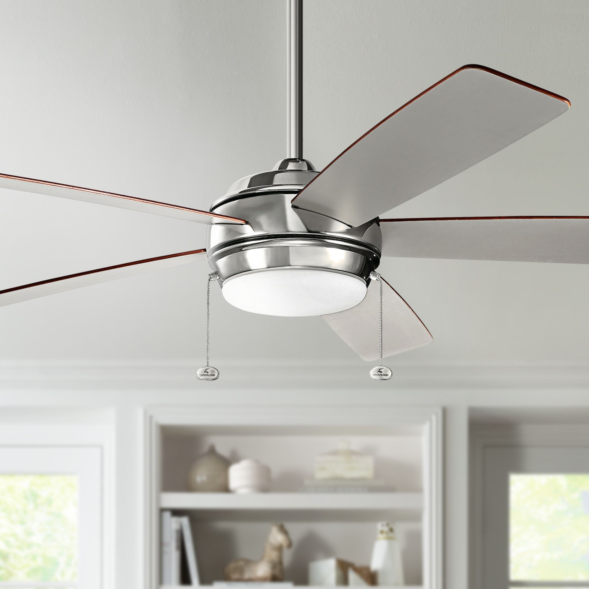 60" Kichler Starkk Polished Nickel LED Ceiling Fan