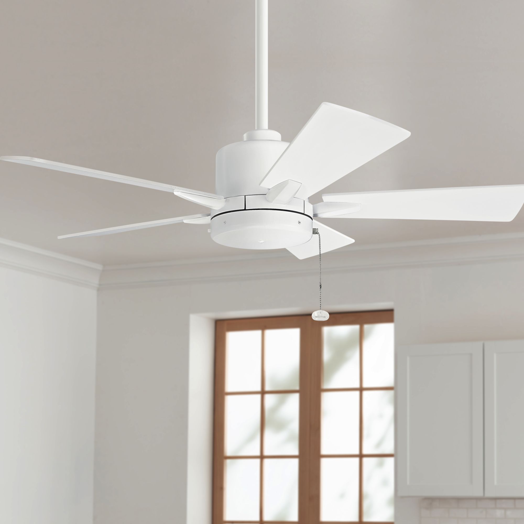 42" Kichler Bowen Matte White Ceiling Fan