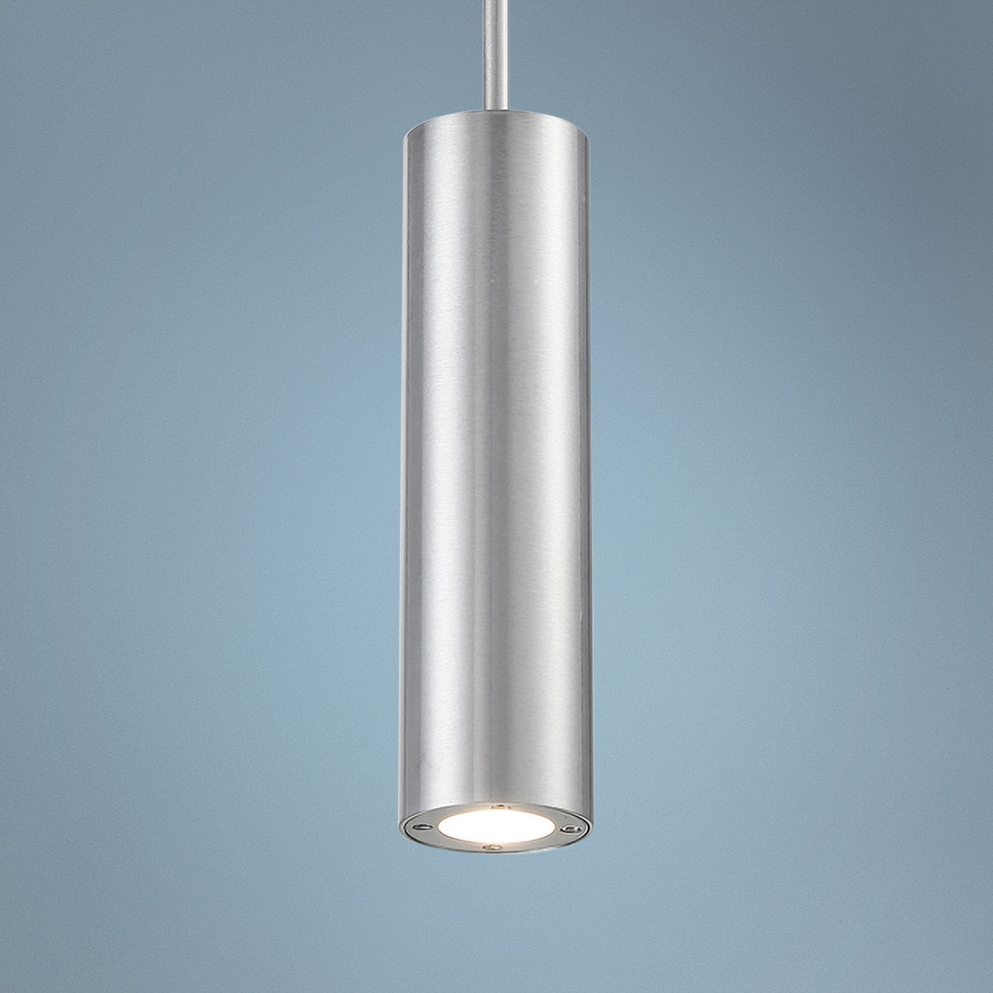dweLED Caliber 10" High Brushed Aluminum LED Outdoor Pendant