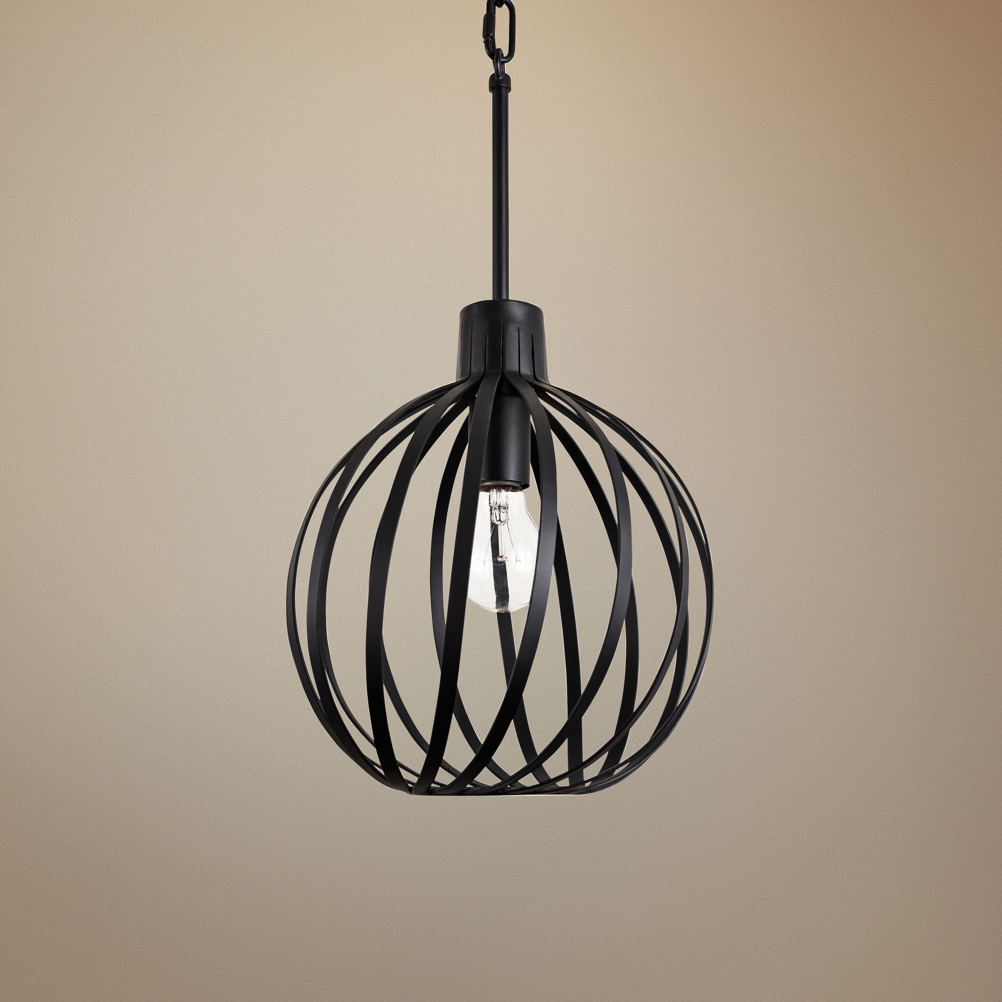 Varaluz Bronwyn 10" Wide Black Orb Mini Pendant Light