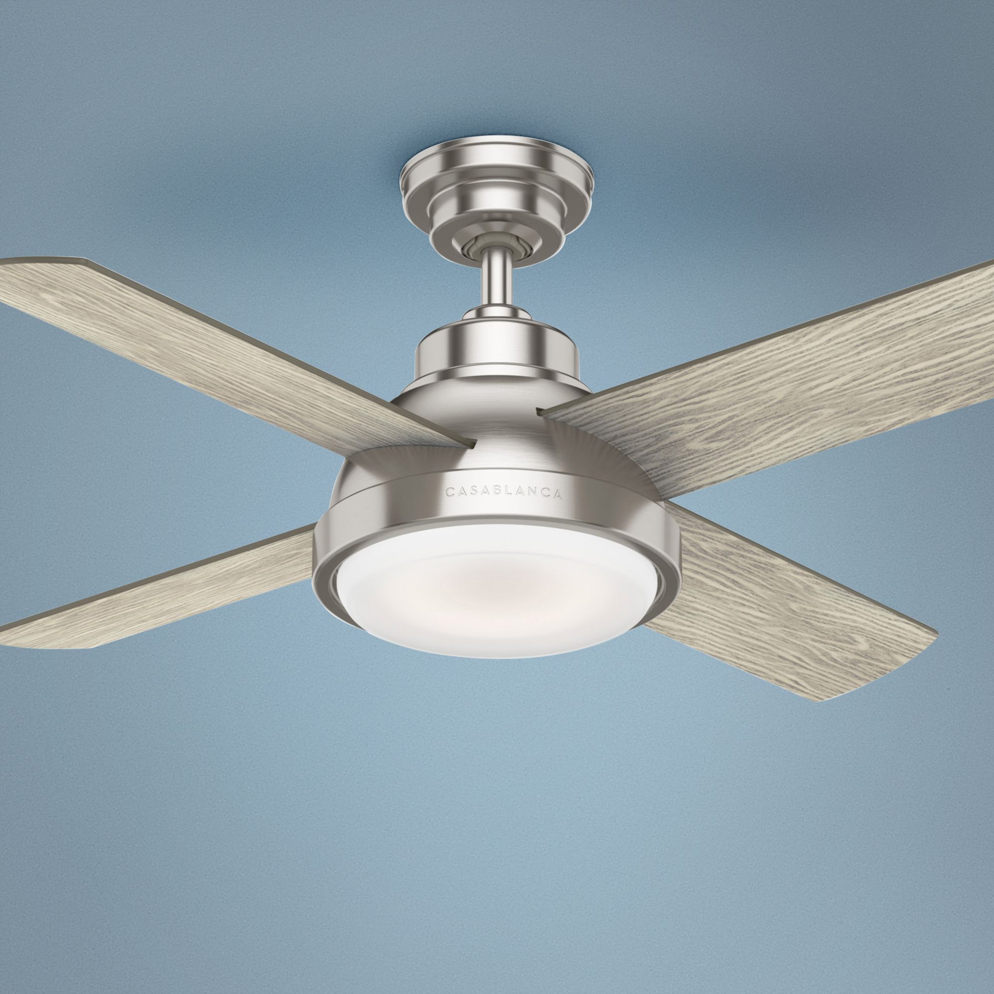 44 Casablanca Levitt Brushed Nickel Led Ceiling Fan 74j85