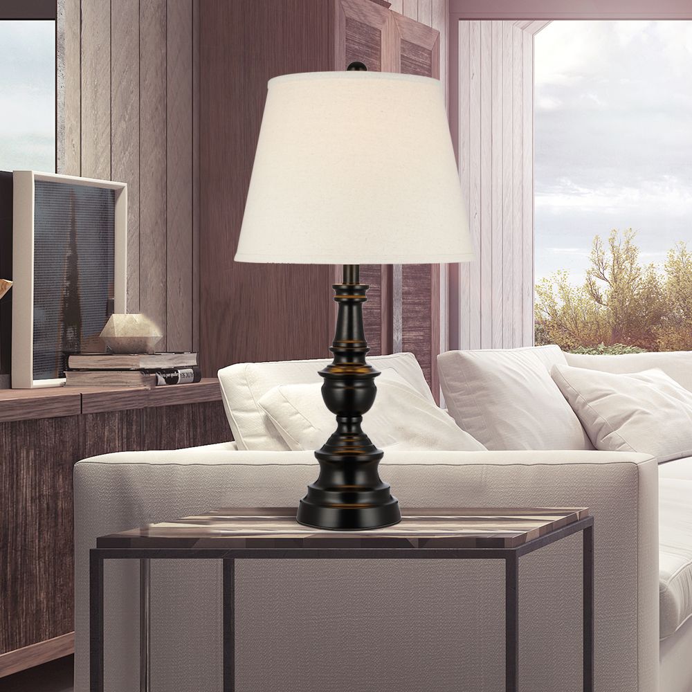 Harmonic Black Pedestal LED Table Lamp