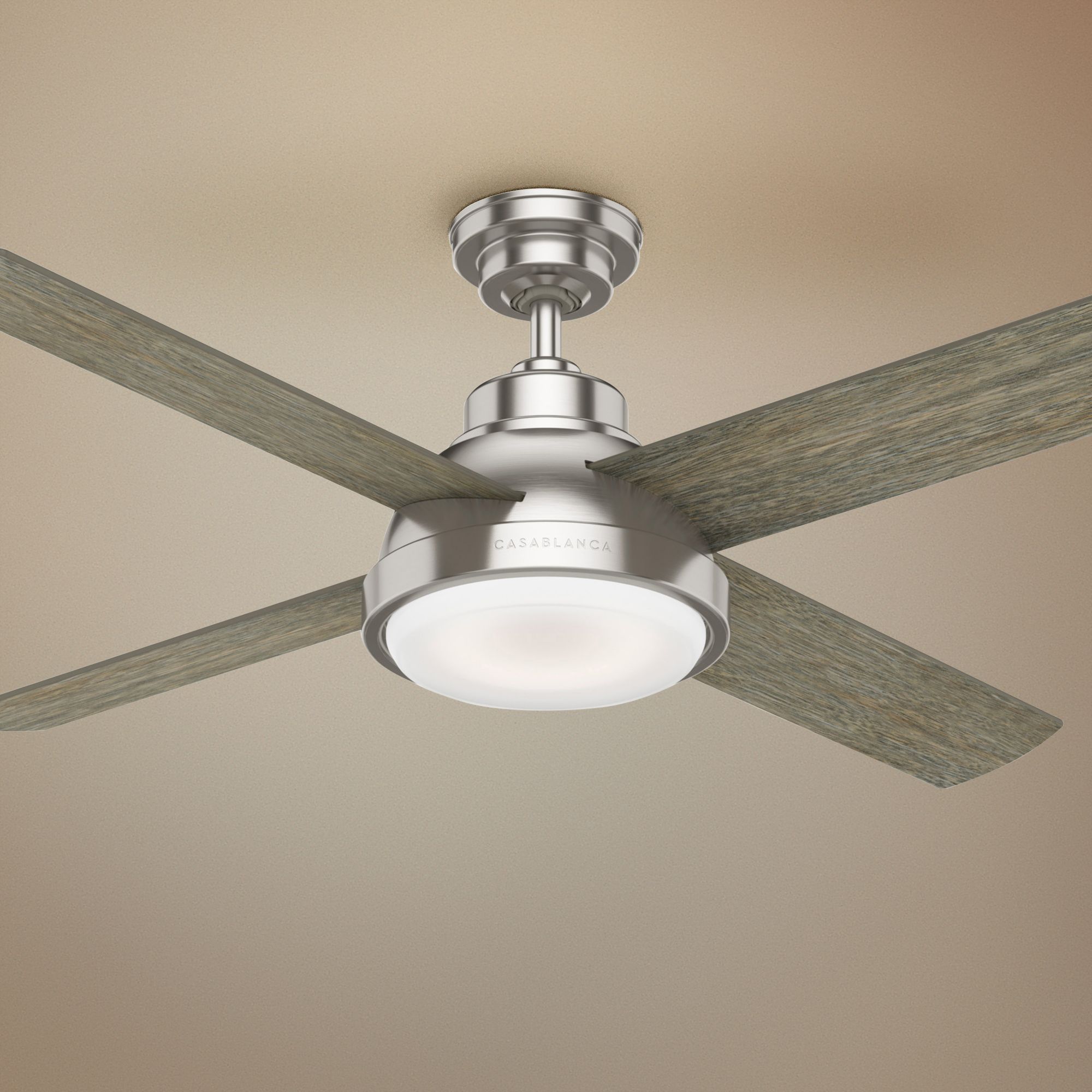 54 Casablanca Levitt Brushed Nickel Led Ceiling Fan 74k30