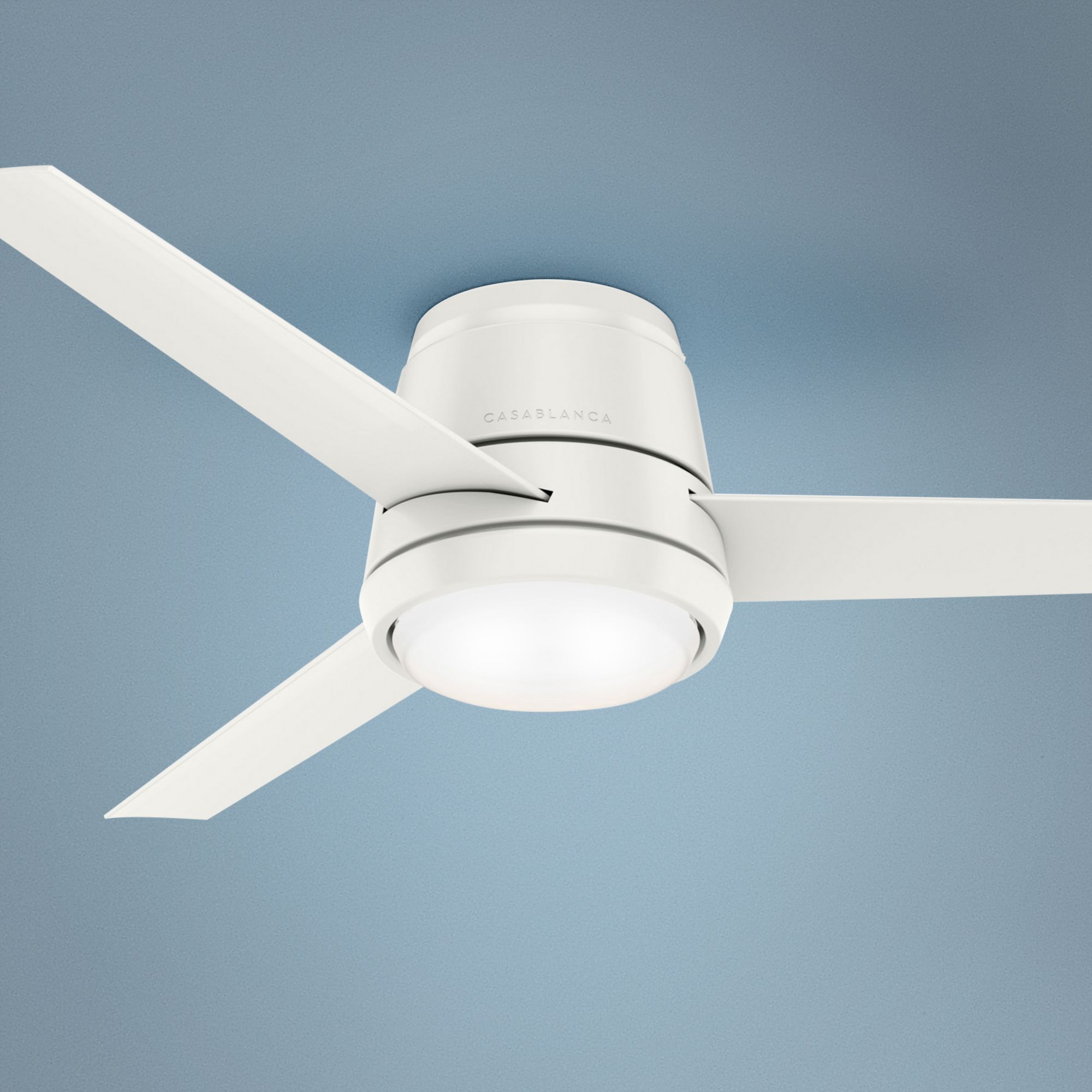 54" Casablanca Commodus Fresh White LED Hugger Ceiling Fan