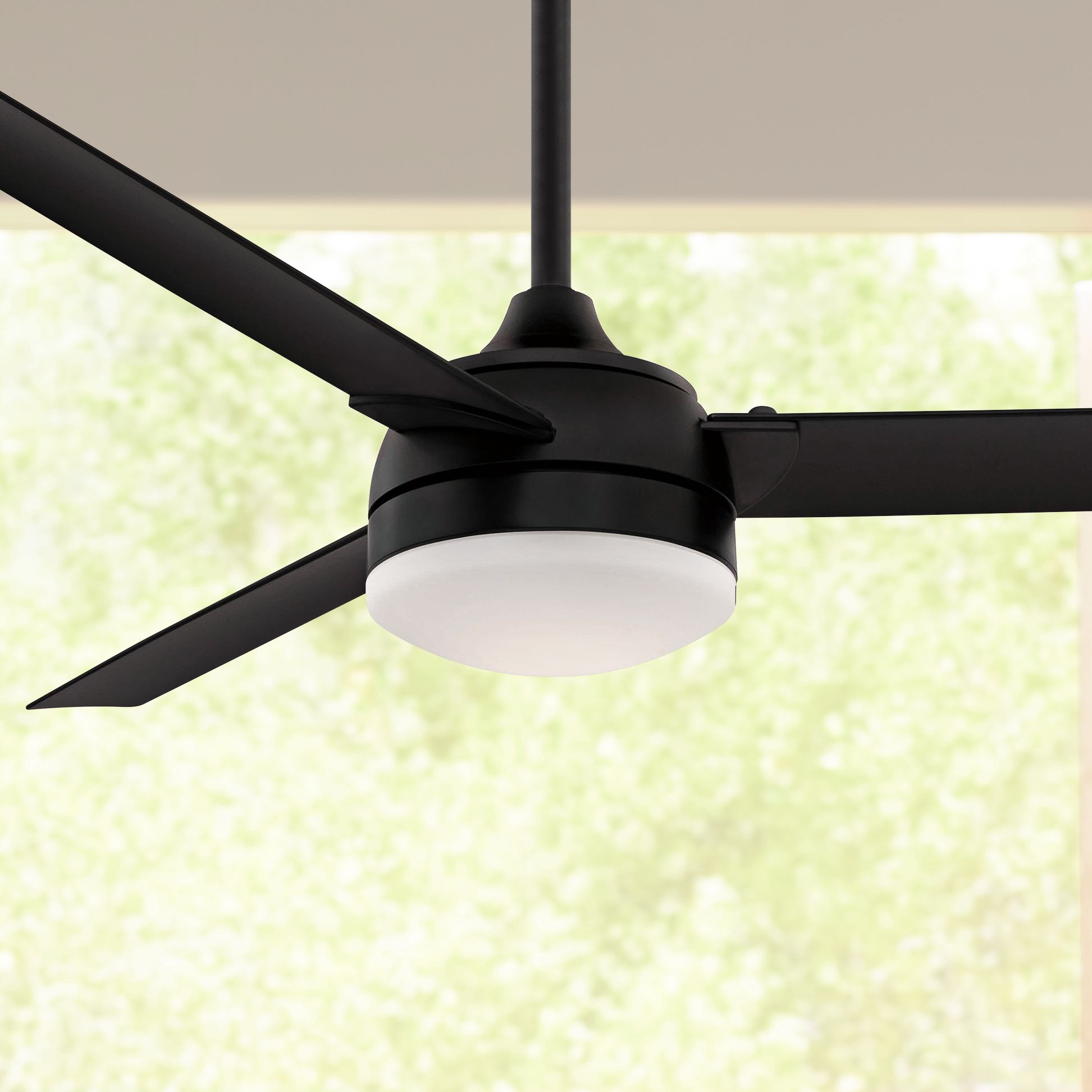 56" Fanimation Xeno Black Wet Rated LED Ceiling Fan 74R11 Lamps Plus
