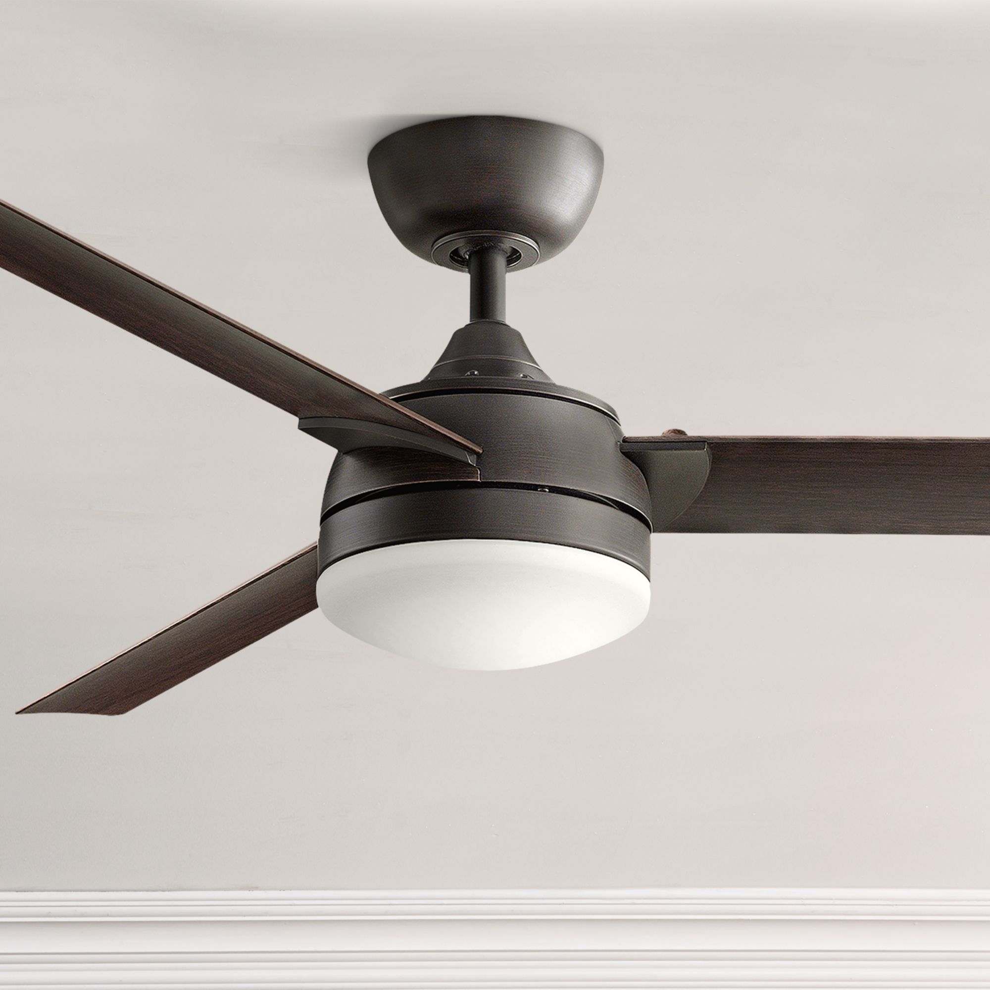 56" Fanimation Xeno Dark Bronze Wet LED Ceiling Fan