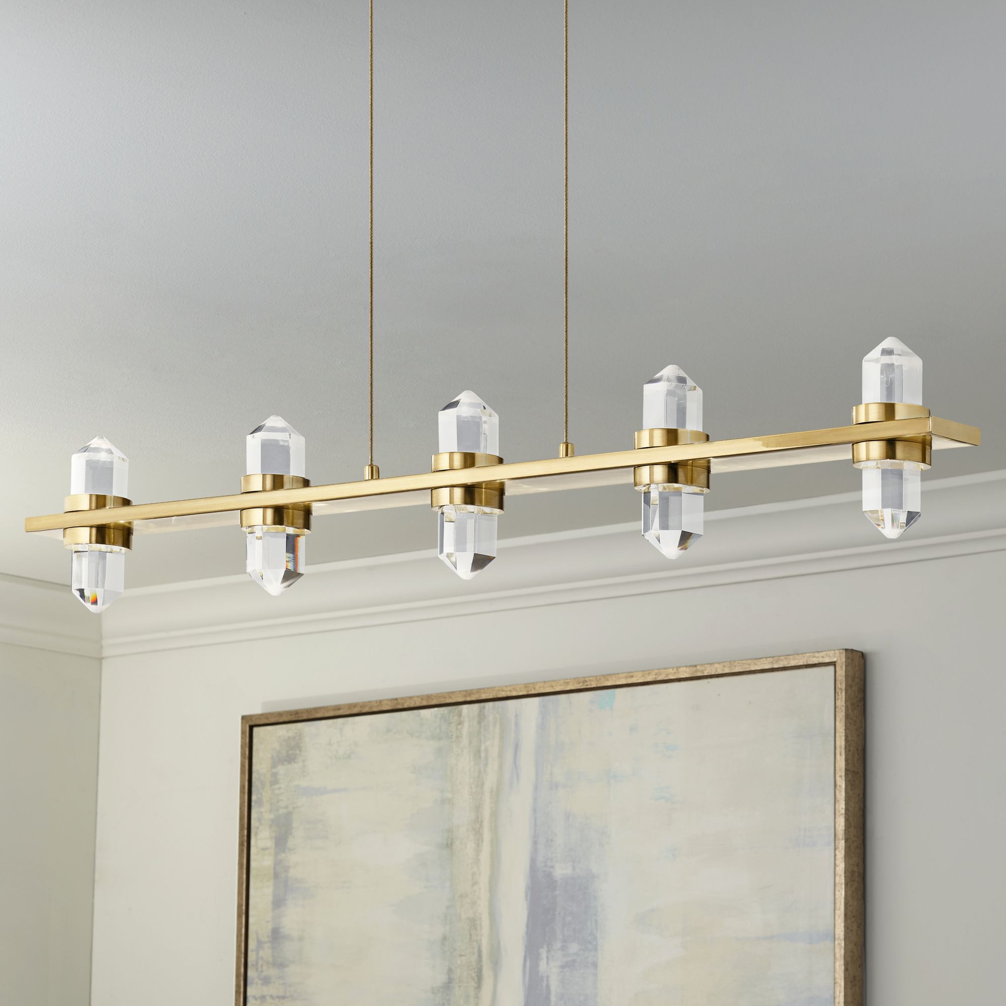 Elan Arabella 36 1/2"W Gold LED Kitchen Island Light Pendant