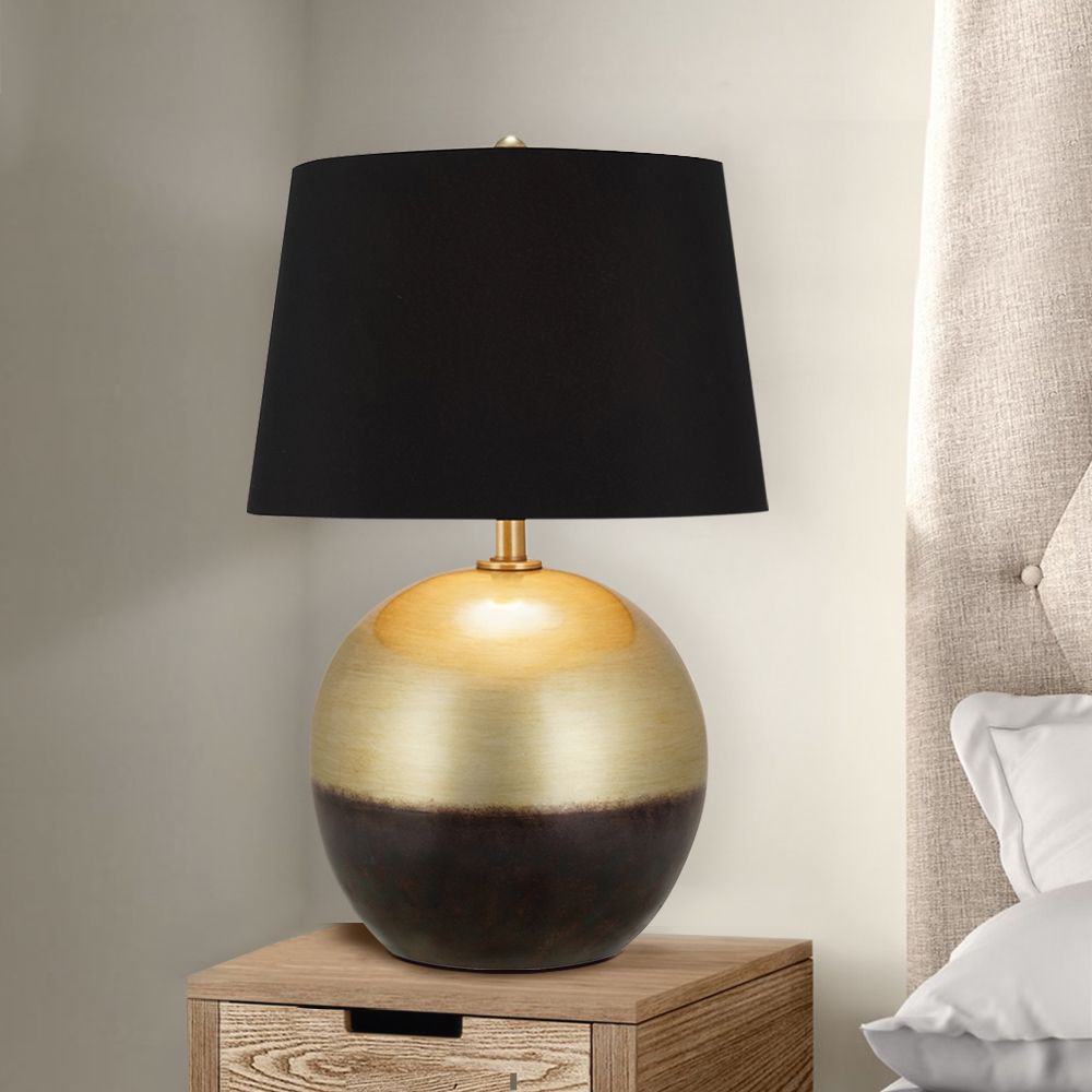 Maisie Burnished Brass Sphere LED Table Lamp