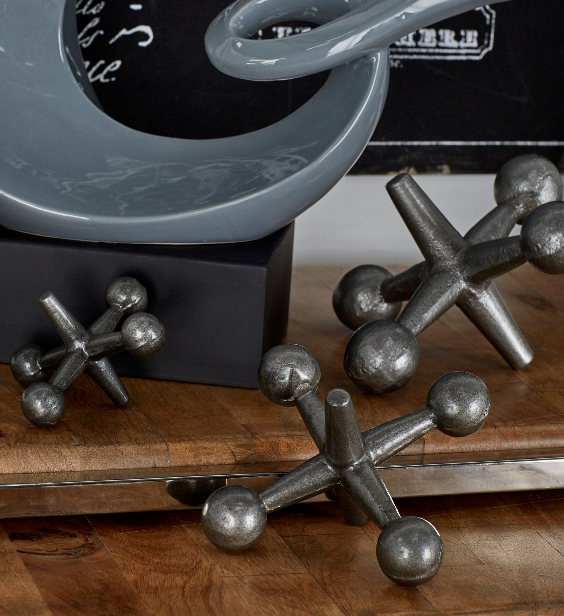 Game of Jacks Industrial Metal Decor Accents - Set 3