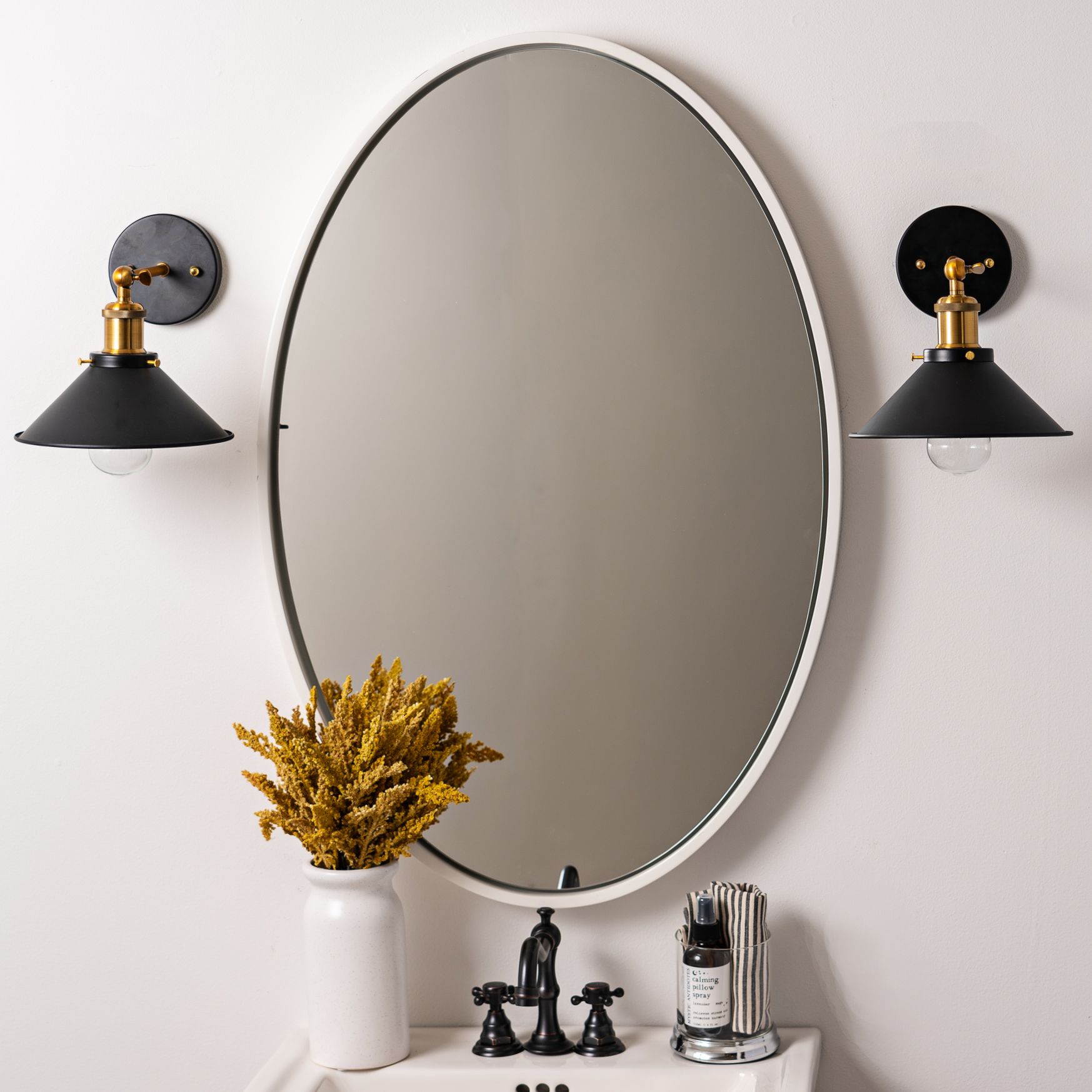 Cooper Classics Lauryn White Glossy 24" x 36" Wall Mirror