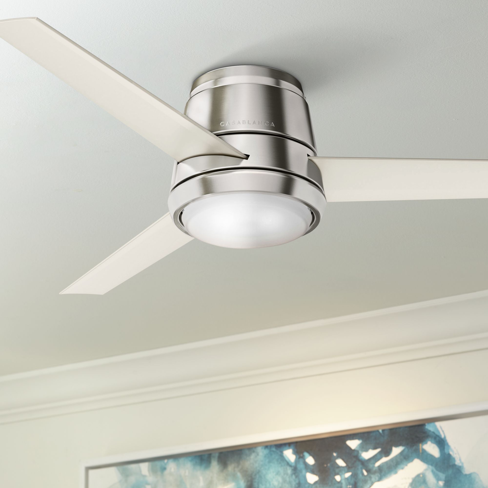 Brushed Nickel Tropical Ceiling Fans Lamps Plus