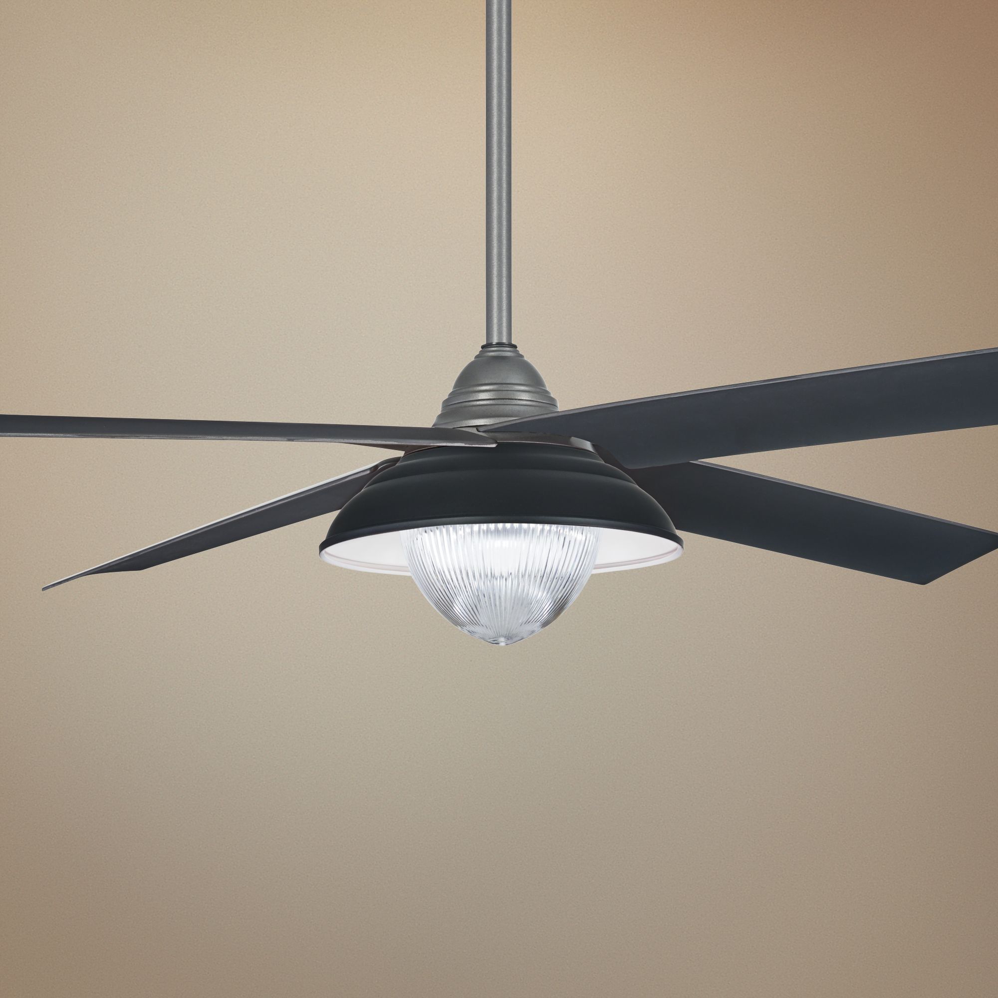 56 Minka Aire Shade Gray Iron Led Outdoor Ceiling Fan 75a01