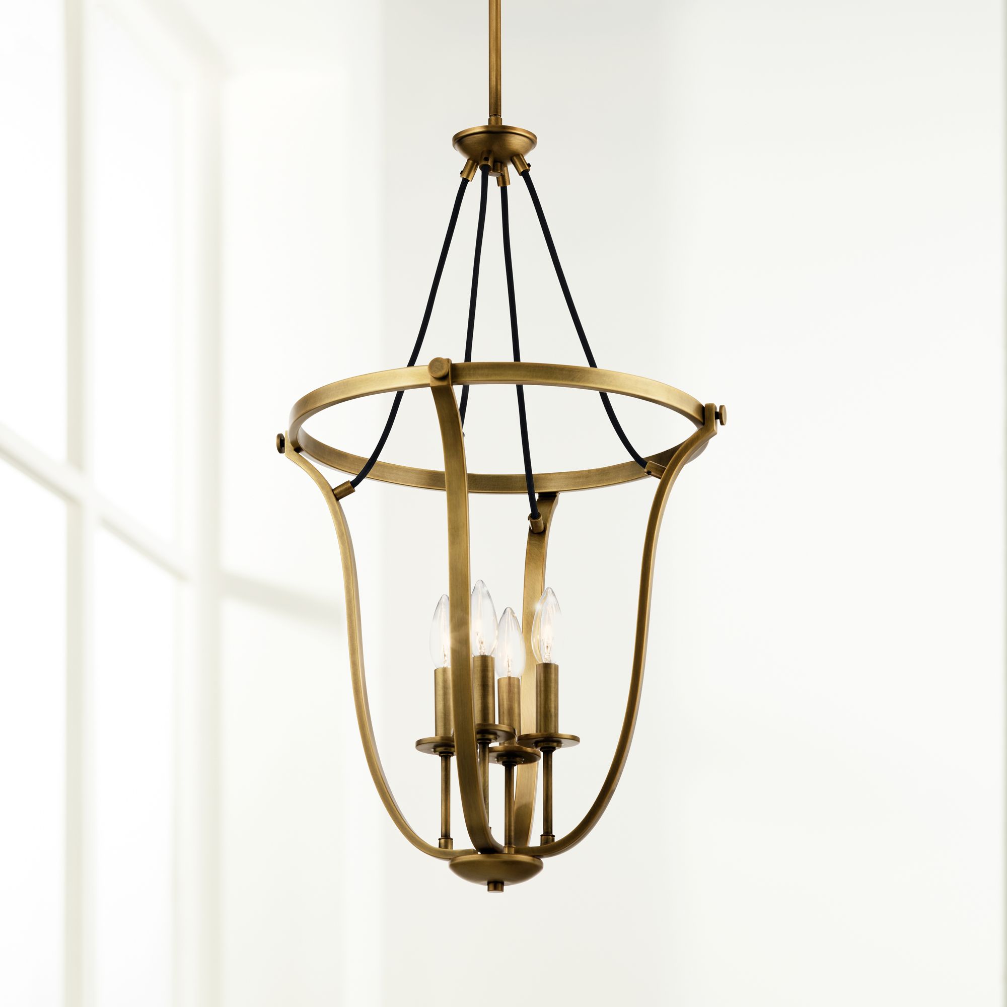 Kichler Thisbe 17 1/2" Wide Natural Brass 4-Light Foyer Pendant