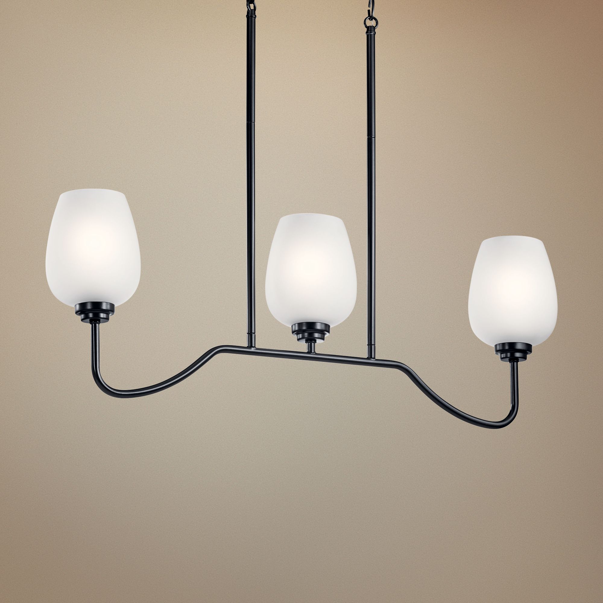 Valserrano 31" Wide Black Kitchen Island Light Chandelier