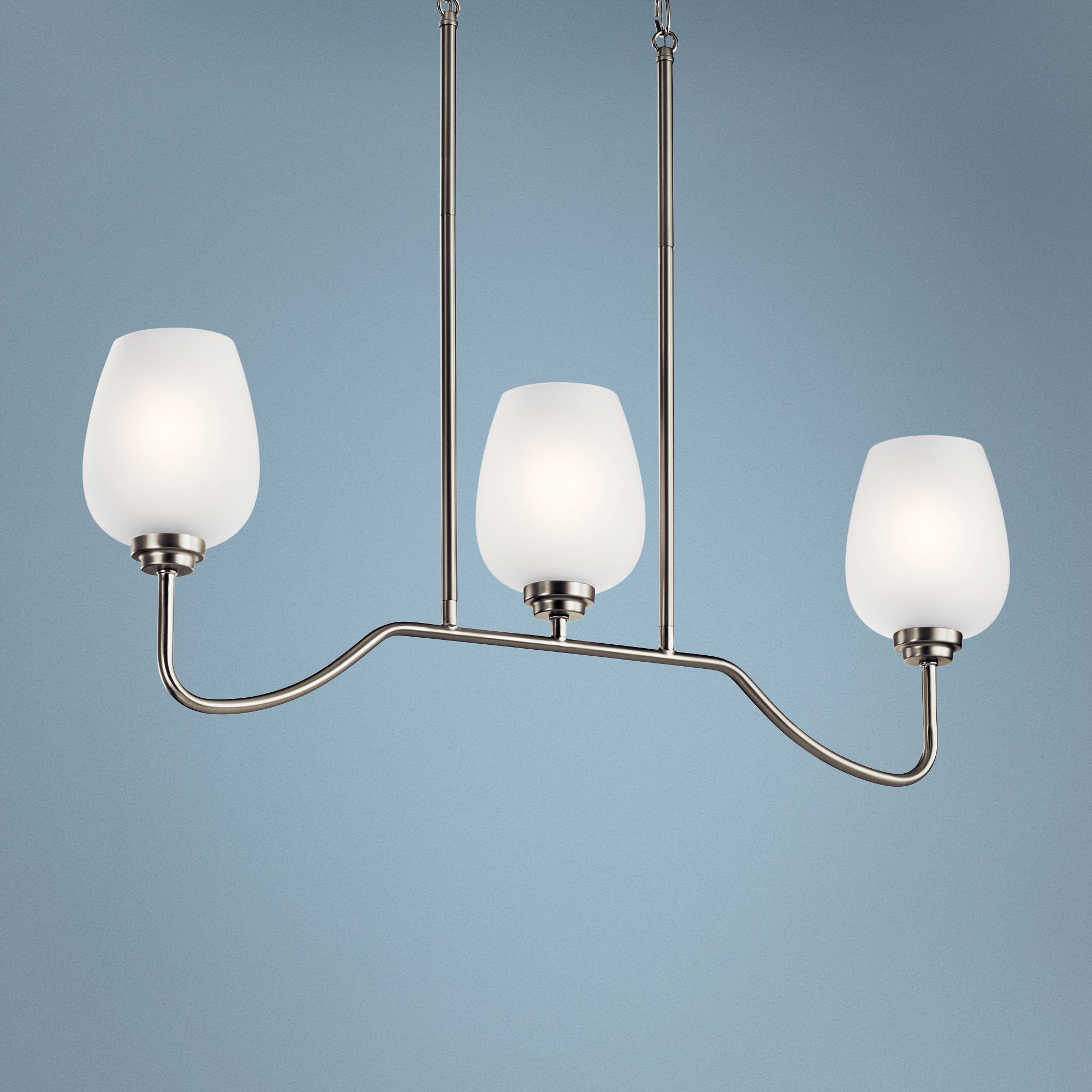 Valserrano 31" Wide Nickel Kitchen Island Light Chandelier