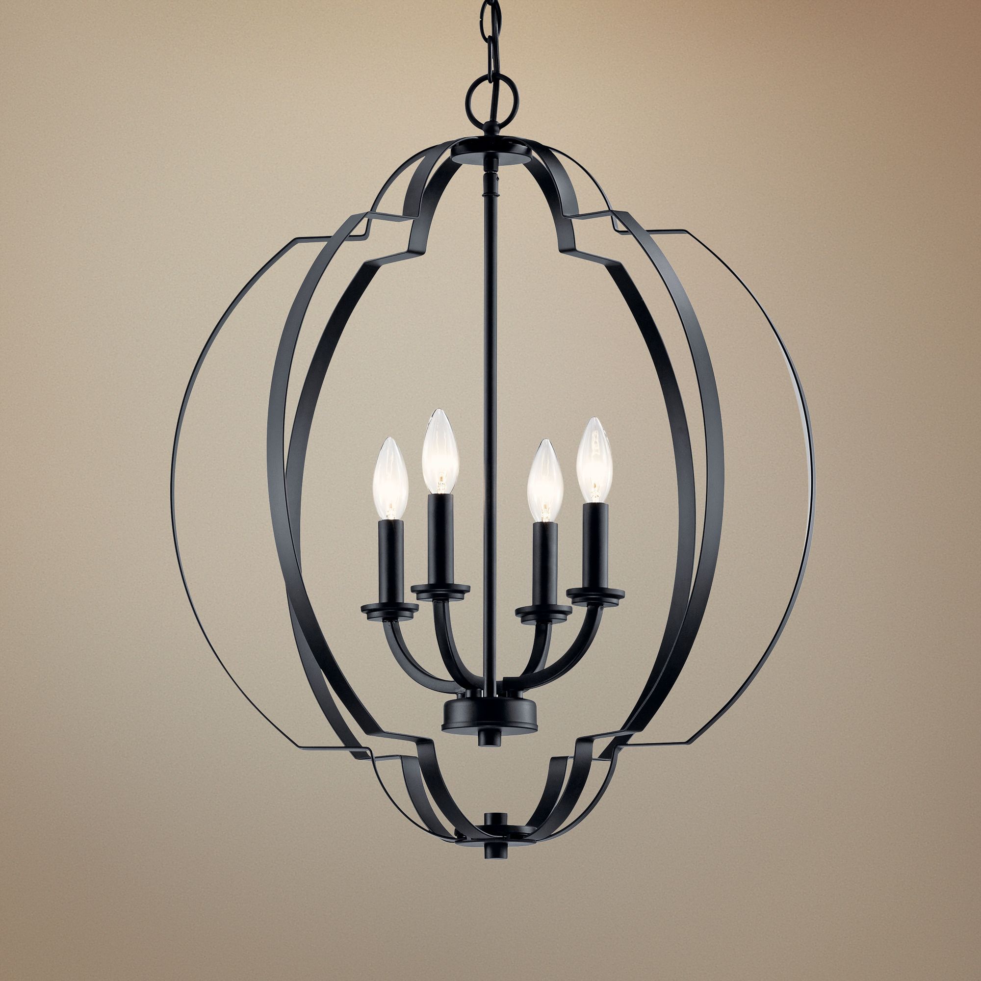 Kichler Voleta 22 Wide Black 4 Light Foyer Pendant 75c88 Lamps Plus