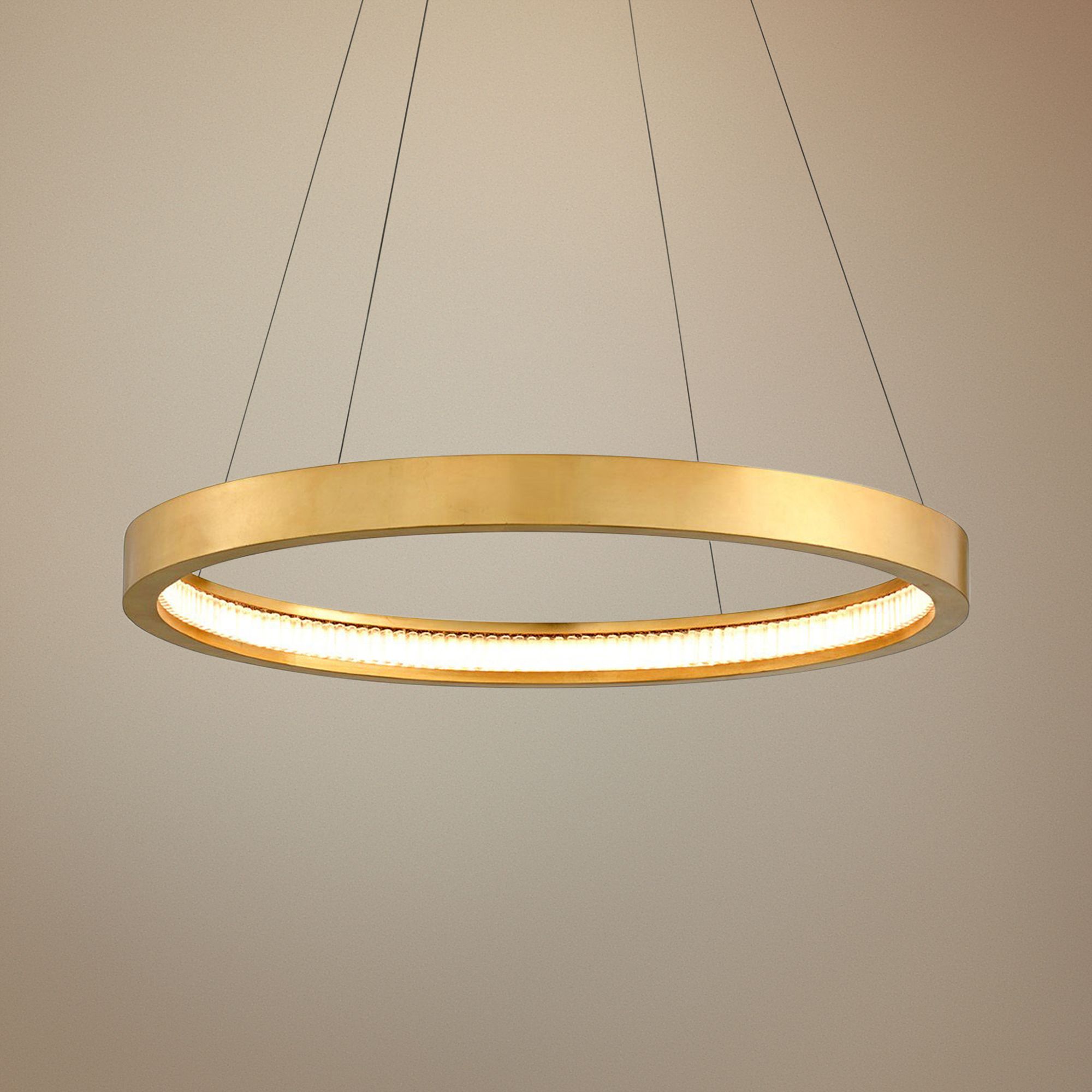 Corbett Jasmine 28" Wide Gold Leaf LED Pendant Light