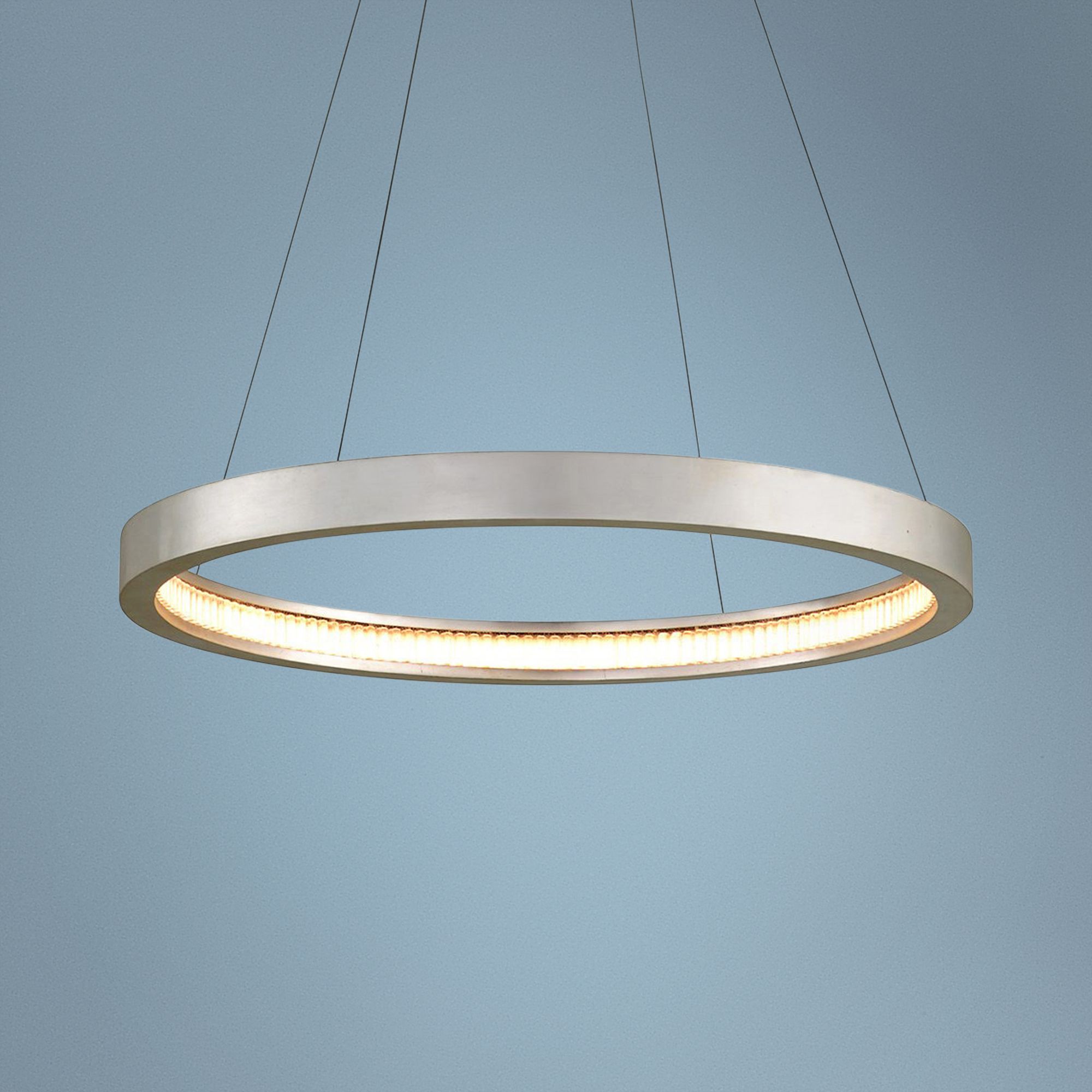 Corbett Jasmine 28" Wide Silver Leaf LED Pendant Light