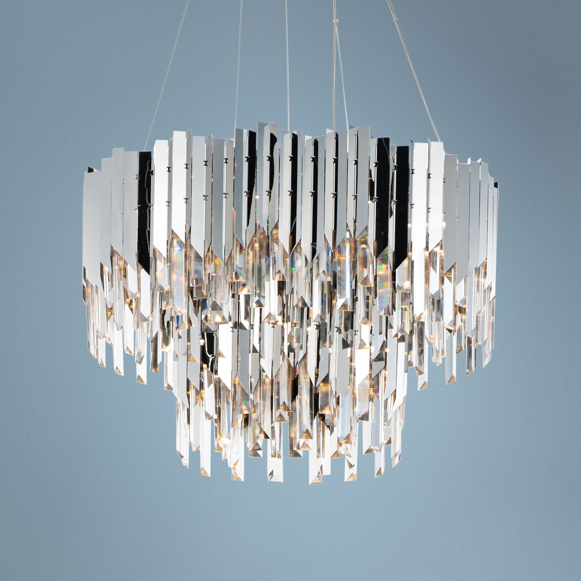 Maxim Paramount 24" Wide Polished Chrome LED Pendant Light