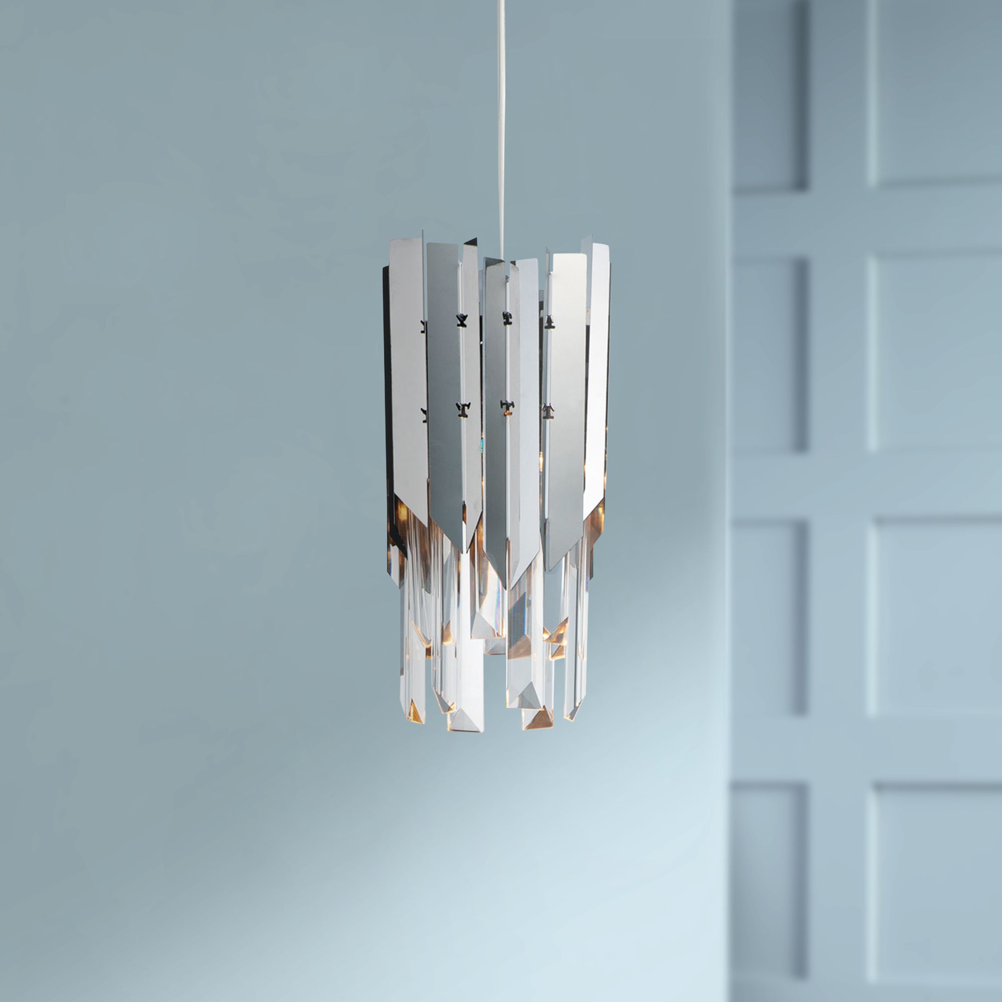 Maxim Paramount 6" Wide Chrome LED Mini Pendant Light