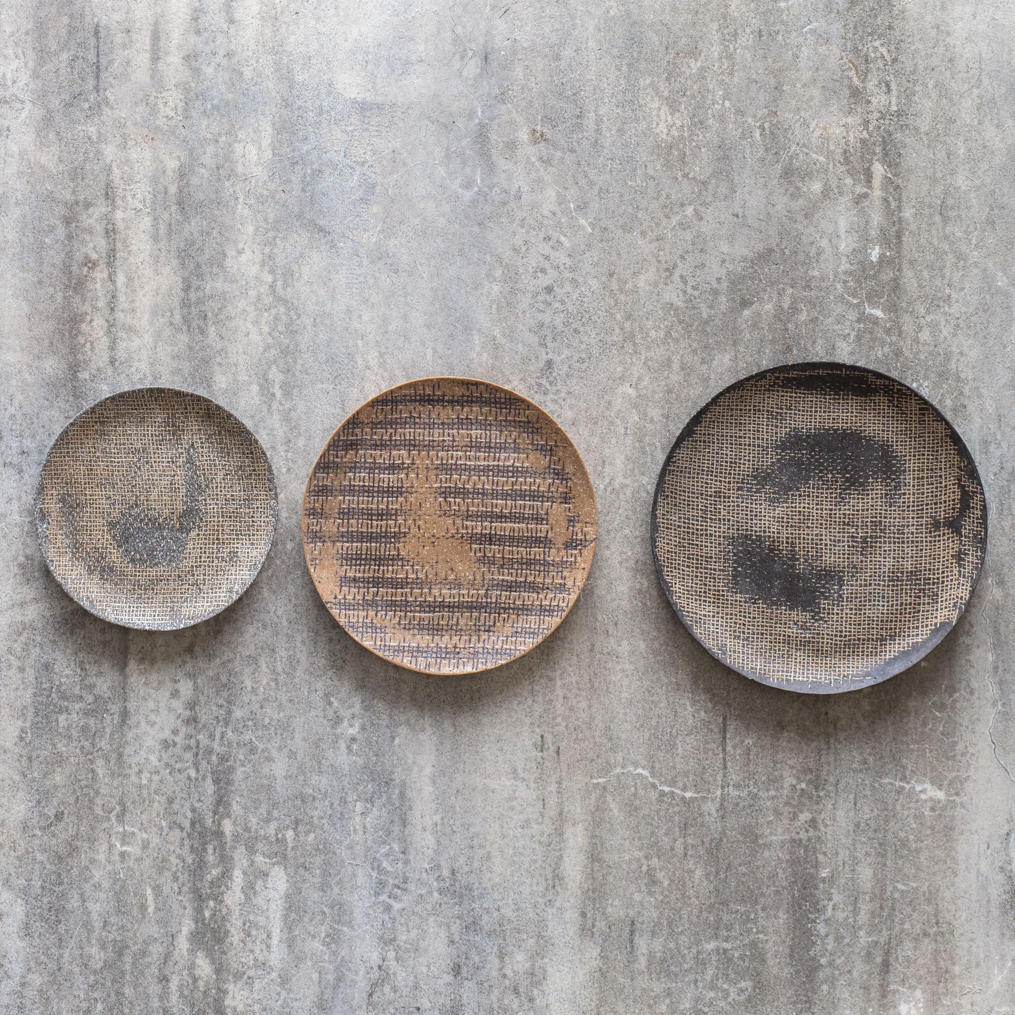 Uttermost Gaia Natural Stone Plates Wall Art - Set of 3