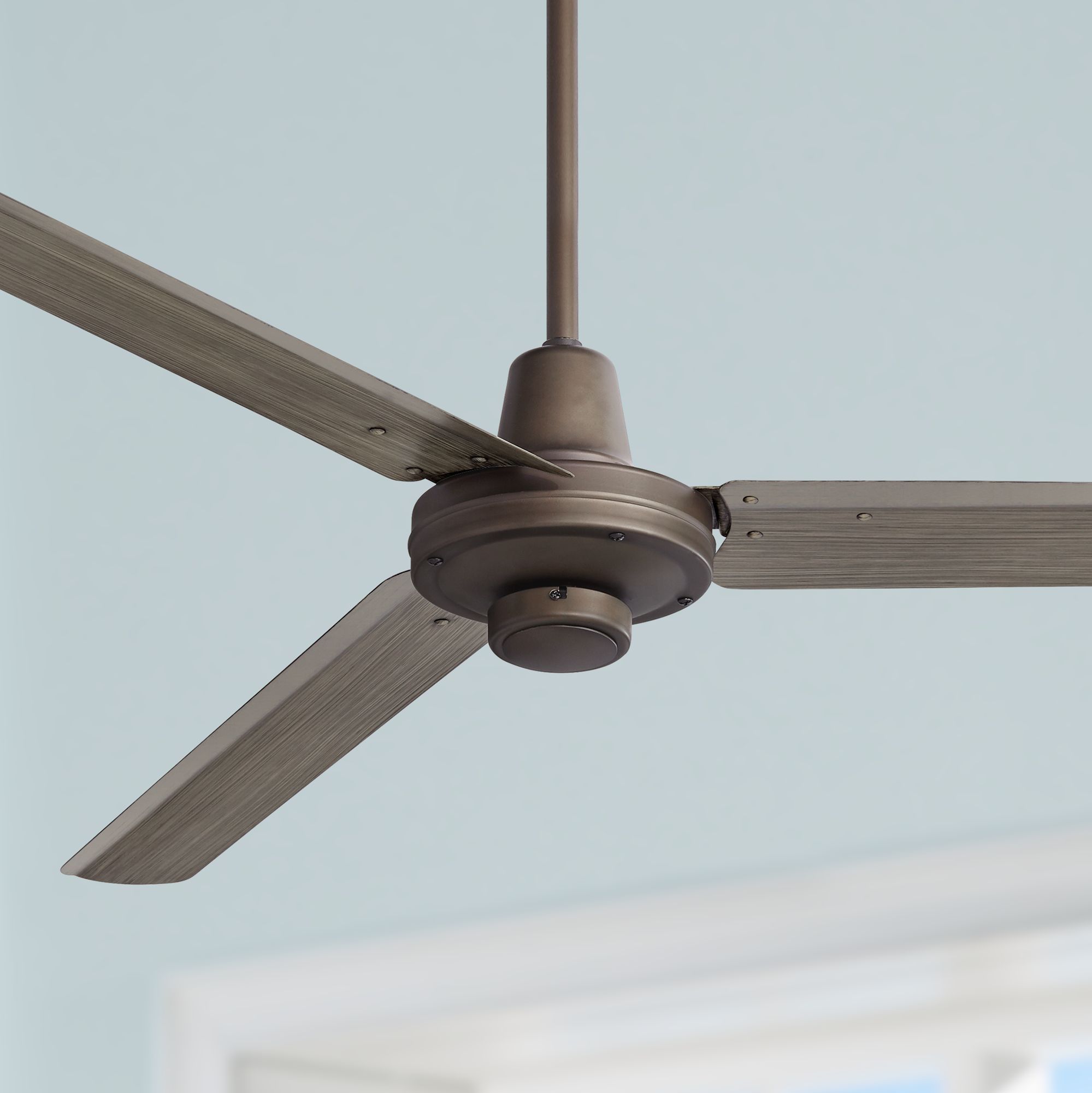 60 Casa Turbina Ac Light Wood Blade Bronze Ceiling Fan
