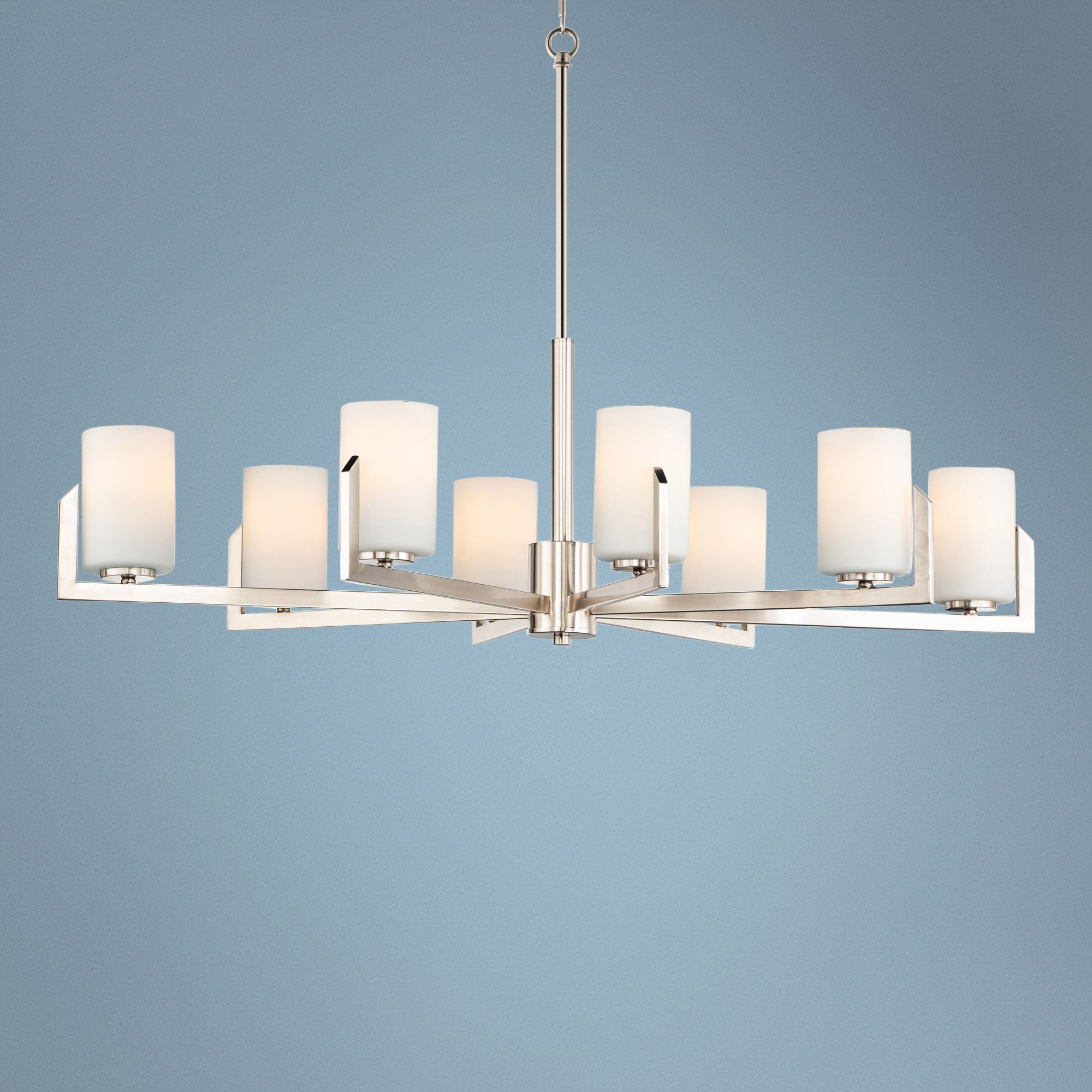 Maxim Dart 44" Wide Satin Nickel 8-Light Chandelier
