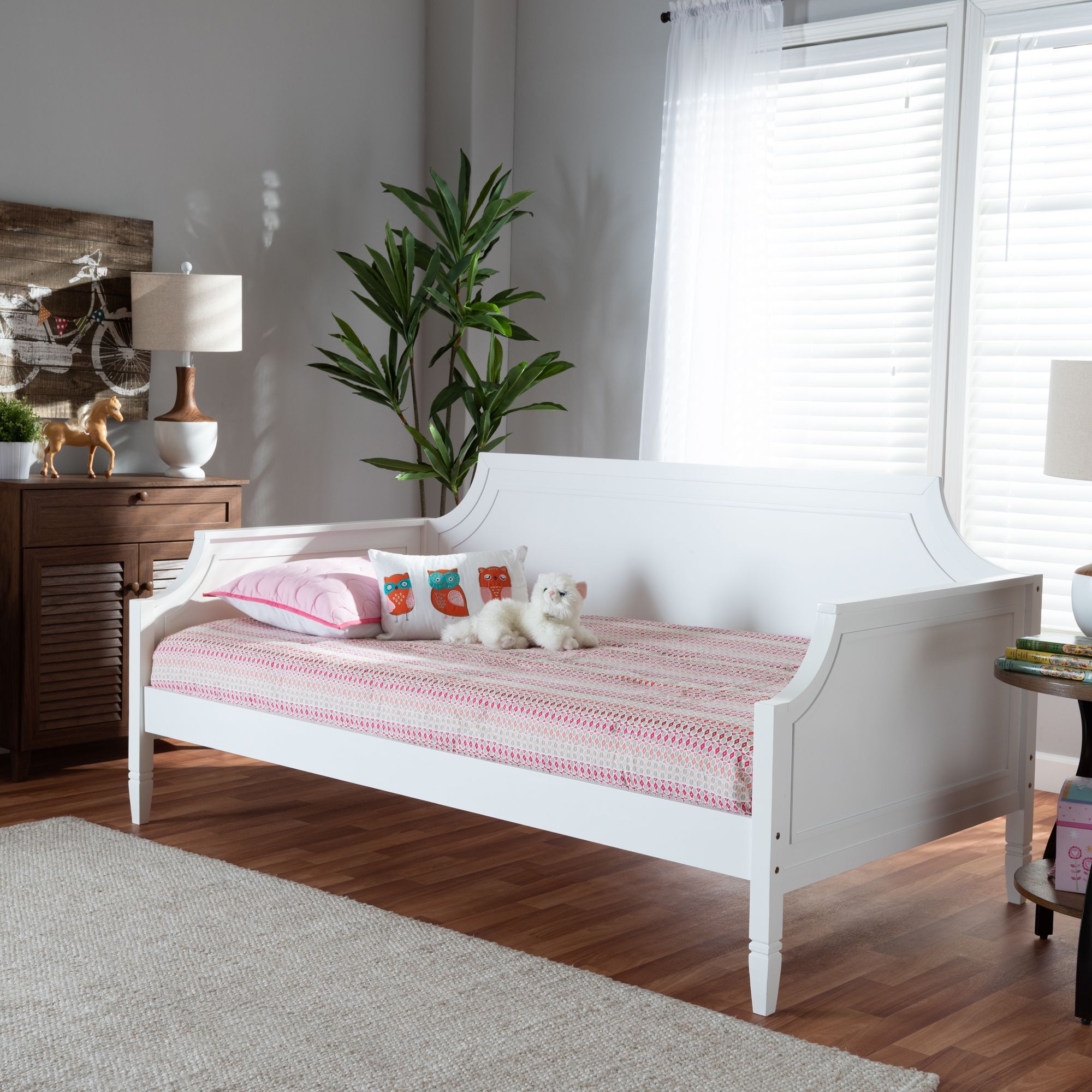 Baxton Studio Mariana White Wood Twin Daybed