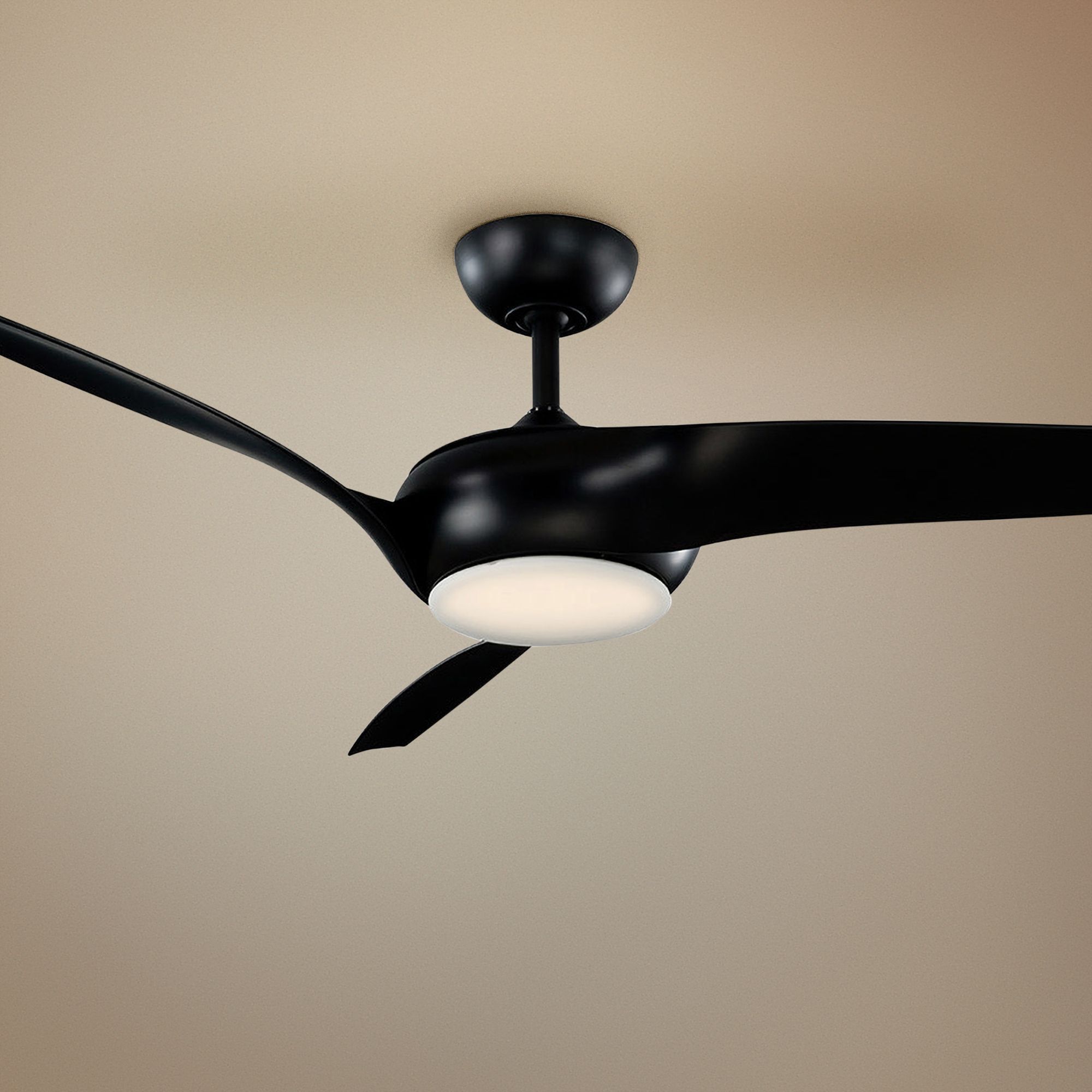 56 Modern Forms Nirvana Matte Black Led Wet Ceiling Fan