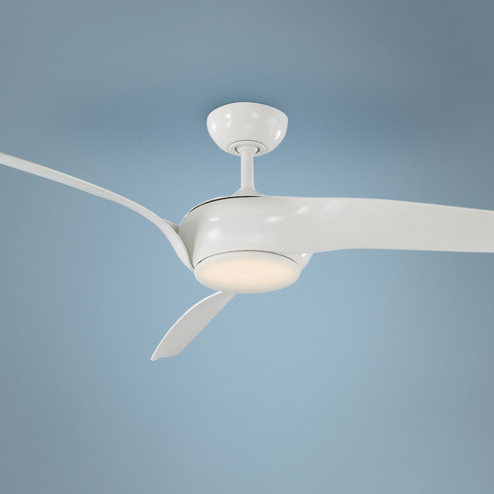 56" Modern Forms Nirvana White LED Wet Rated Ceiling Fan