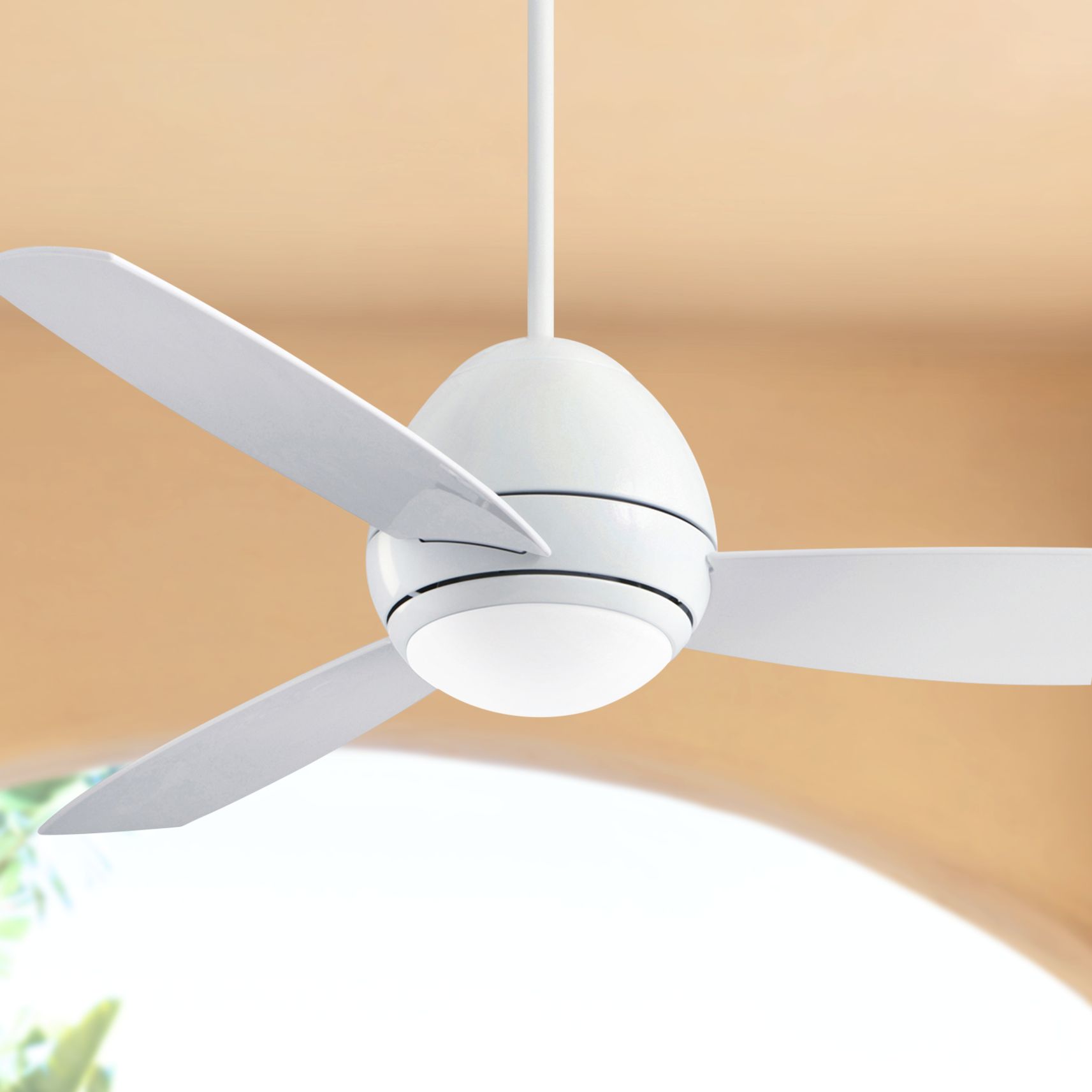 52" Emerson Curva Appliance White LED Outdoor Ceiling Fan