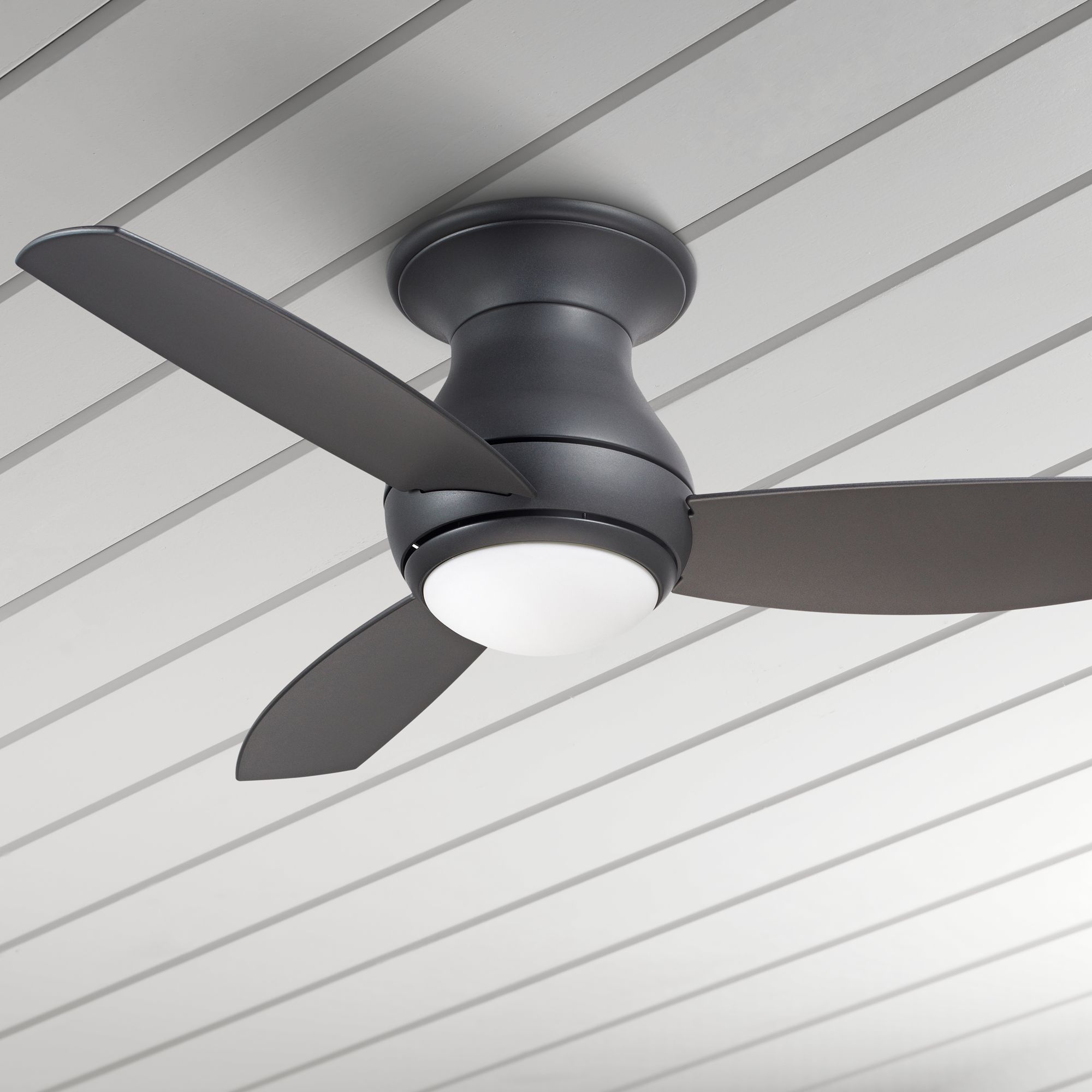 44" Curva Sky Graphite LED Outdoor Hugger Ceiling Fan