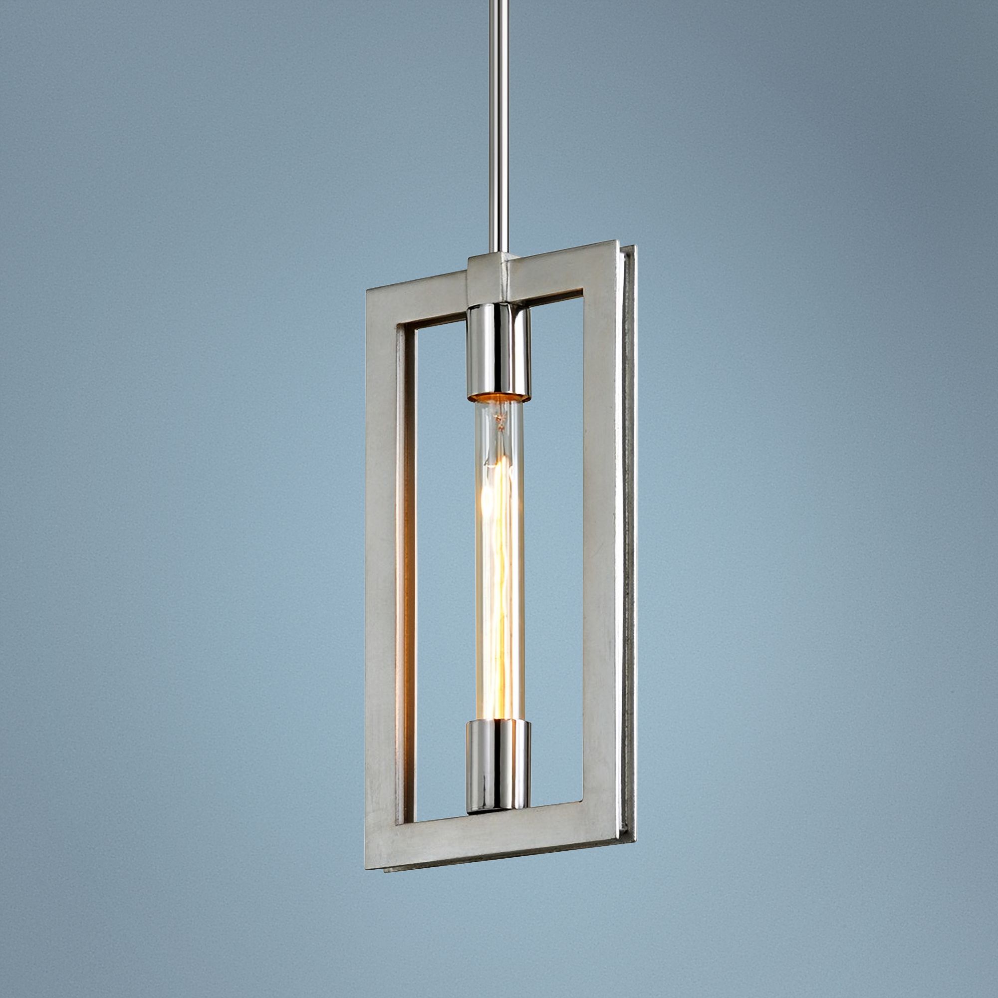 Enigma 7 3/4" Wide Silver Leaf Mini Pendant Light 
