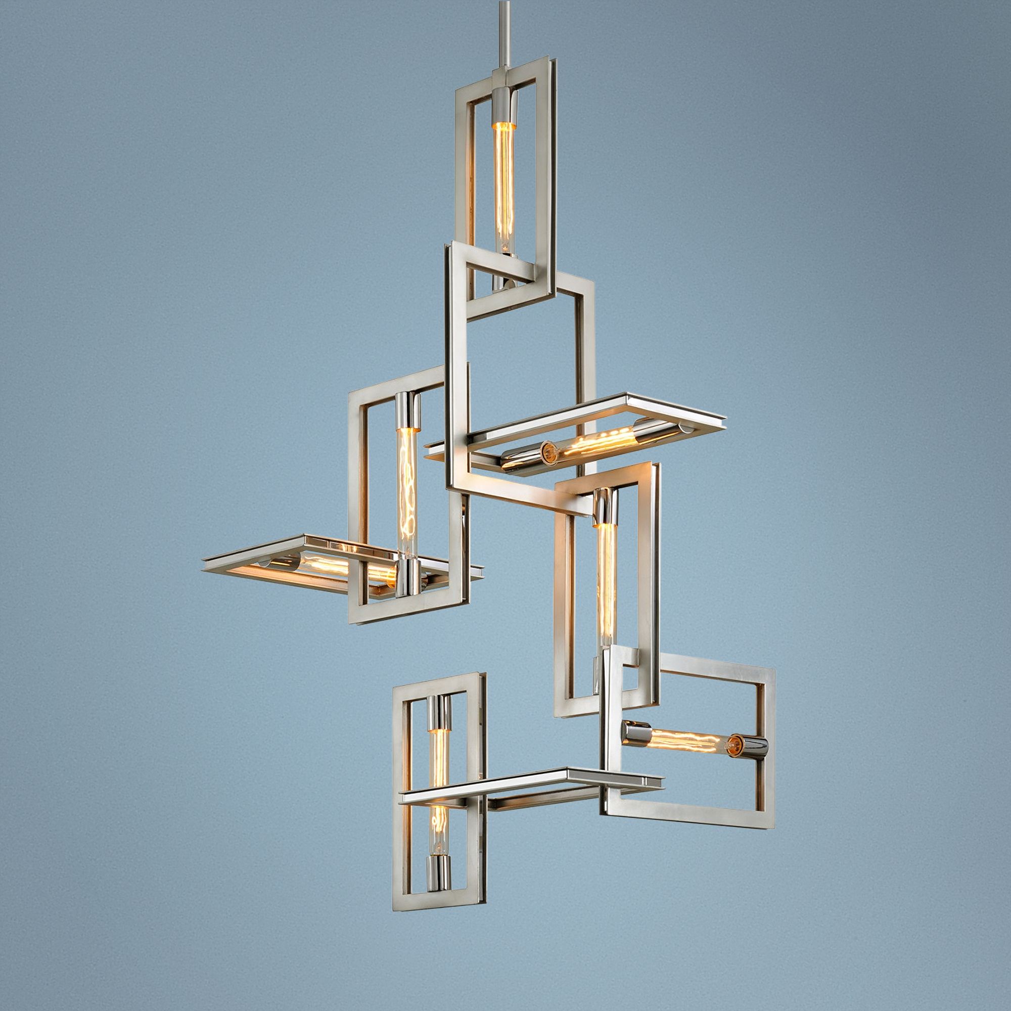 Enigma 24 3/4" Wide Silver Leaf 7-Light Pendant Light 