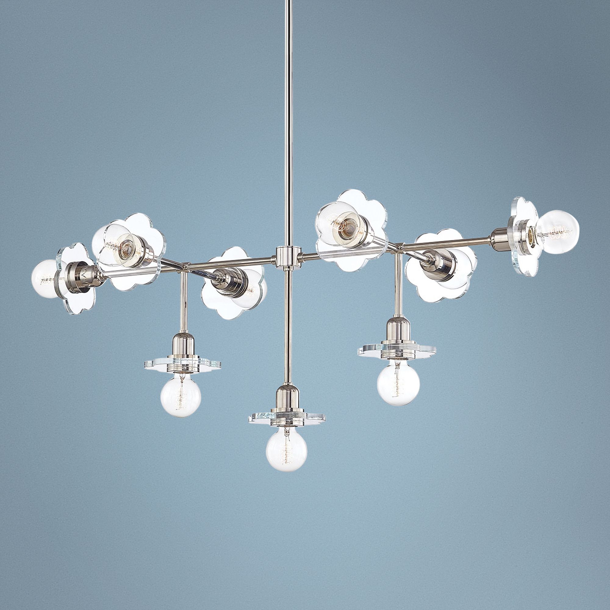 Mitzi Alexa 46"W Polished Nickel 9-Light Chandelier